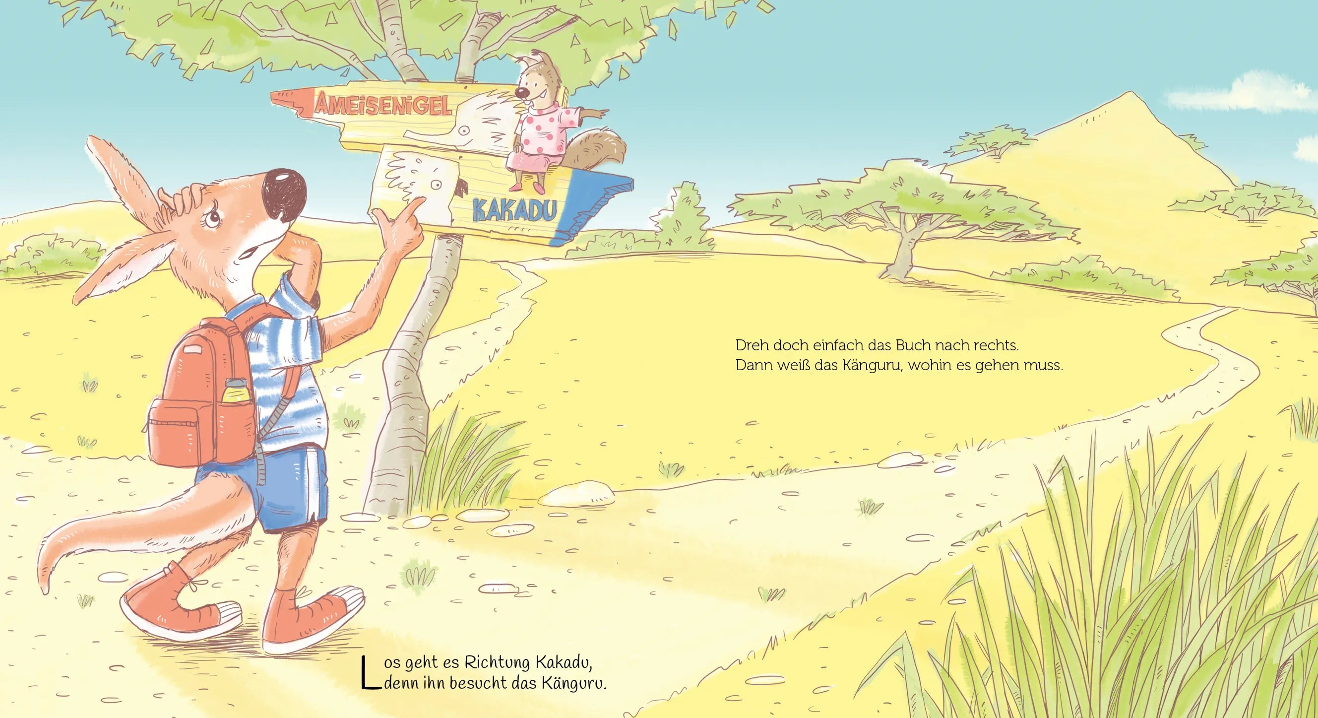 Innenansicht von 'Kuschel das Känguru' - Gebundene Ausgabe