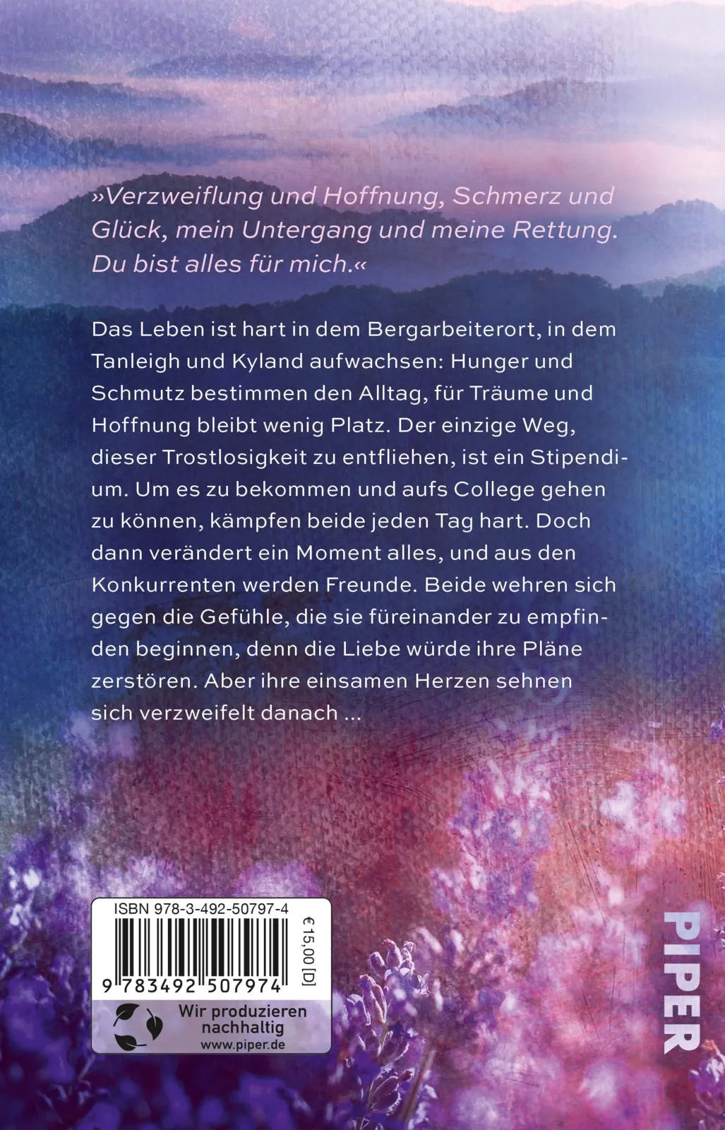 Buchrückseite von 'Kyland. Im nächsten Leben vielleicht' mit Klappentext - Taschenbuch