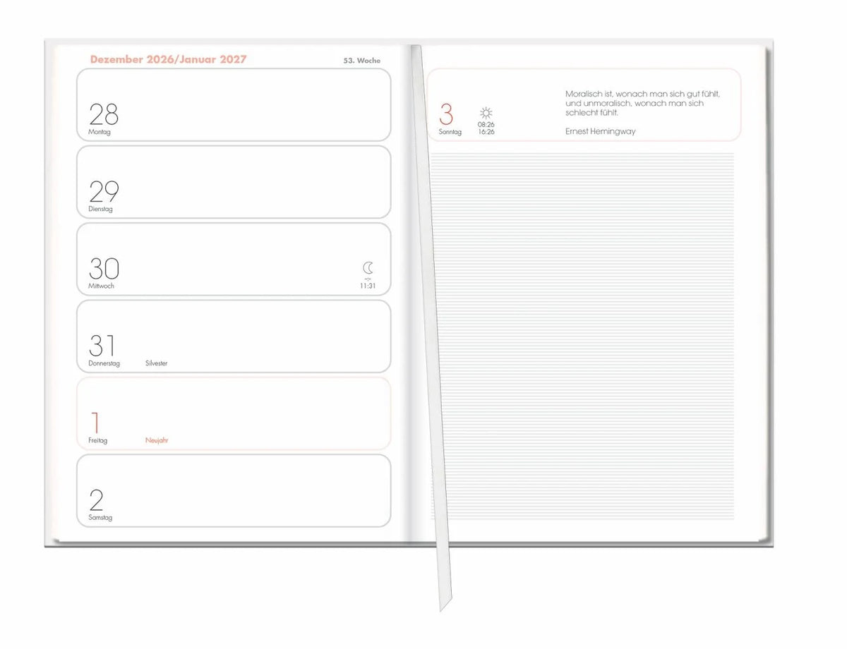 Lady Terminkalender A6 2027 – Ansicht