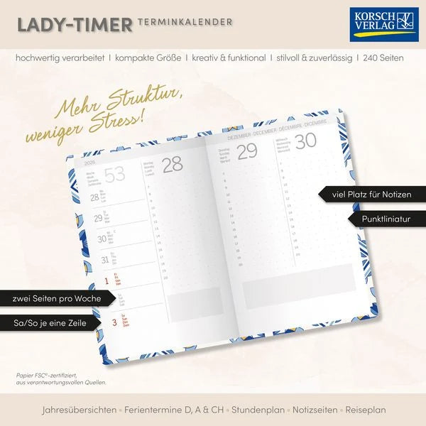 Lady-Timer Mosaik 2027 – Ansicht