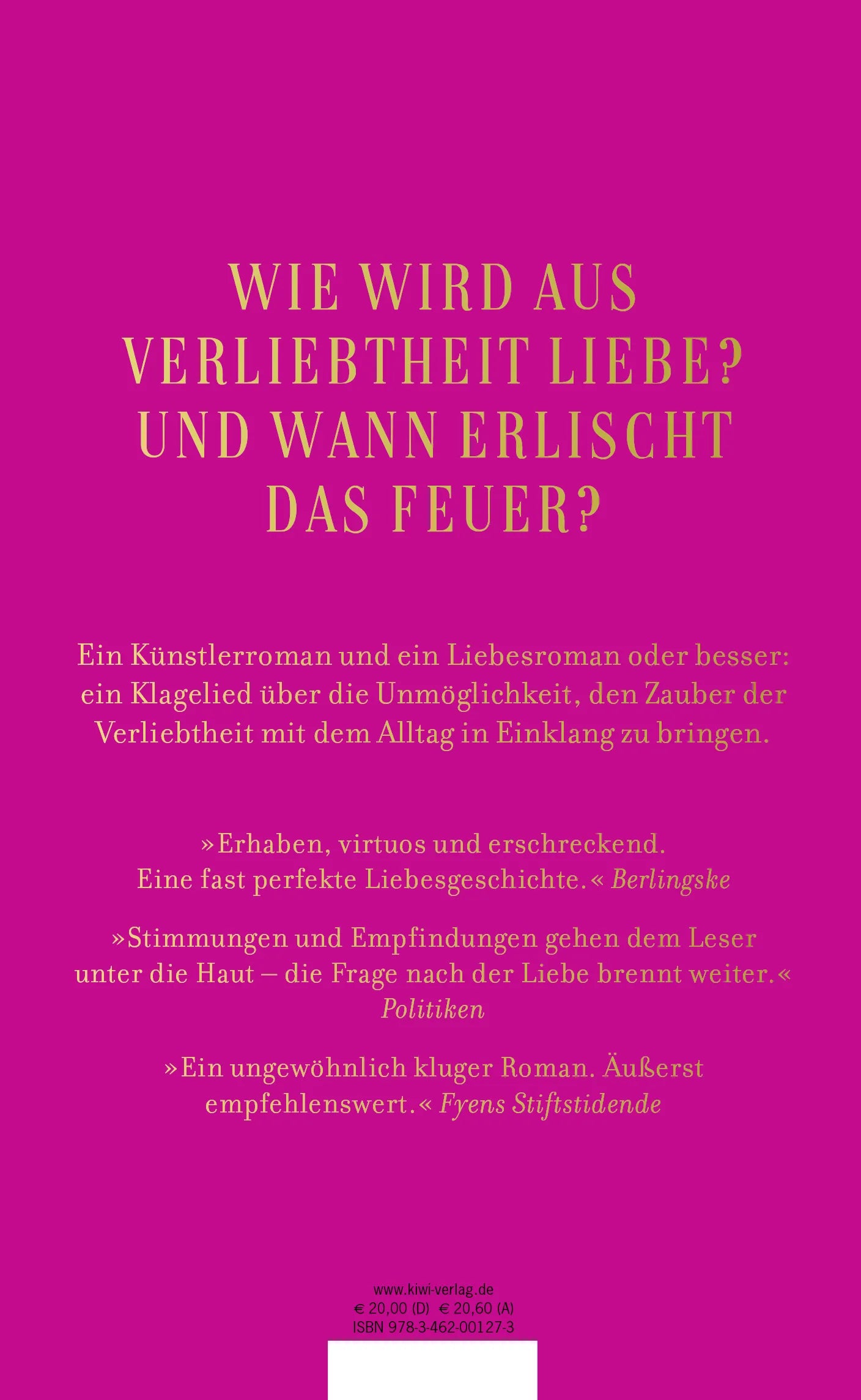 Buchrückseite von 'Lamento' mit Klappentext - Gebundene Ausgabe