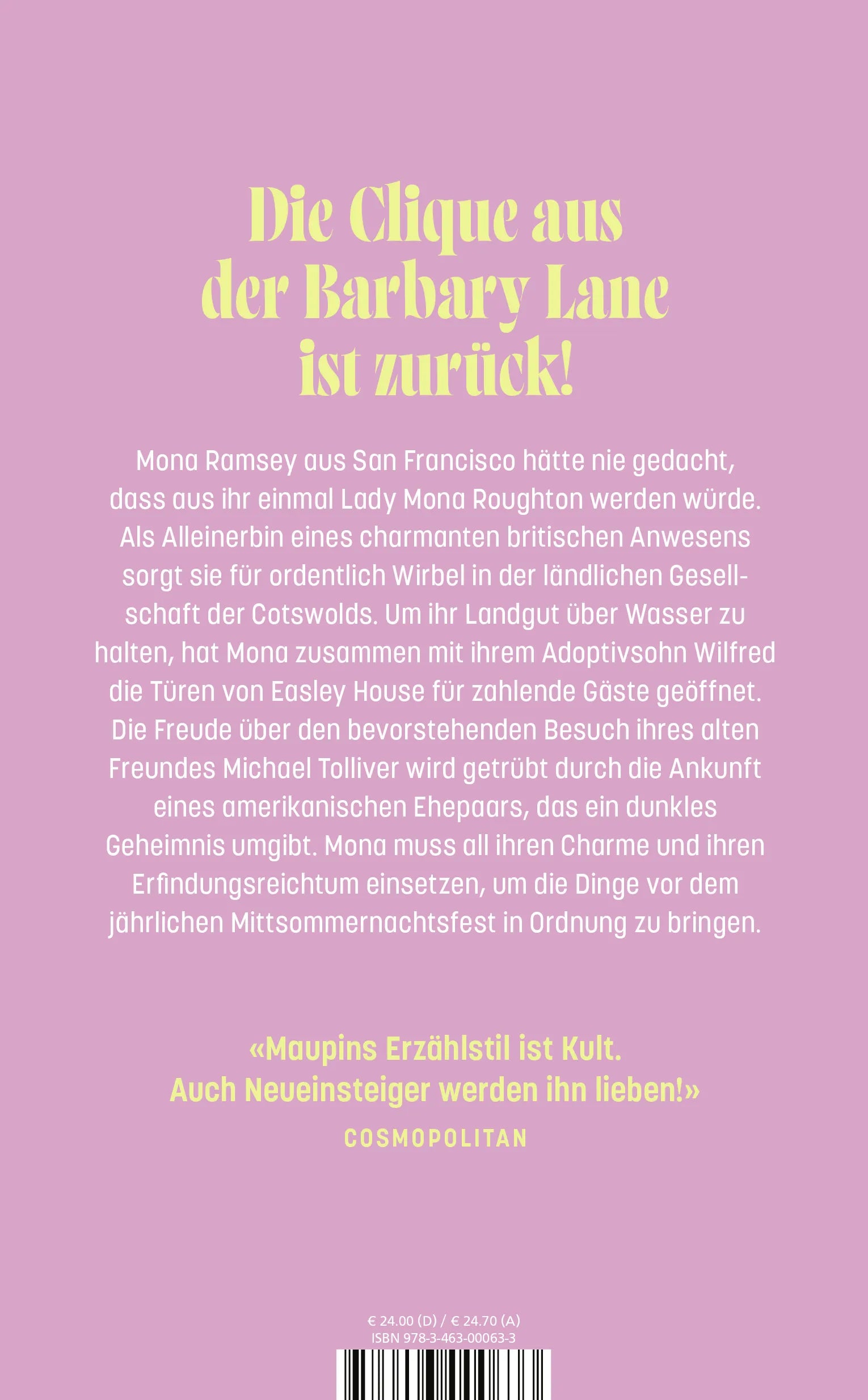 Buchrückseite von 'Landgeschichten' mit Klappentext - Gebundene Ausgabe