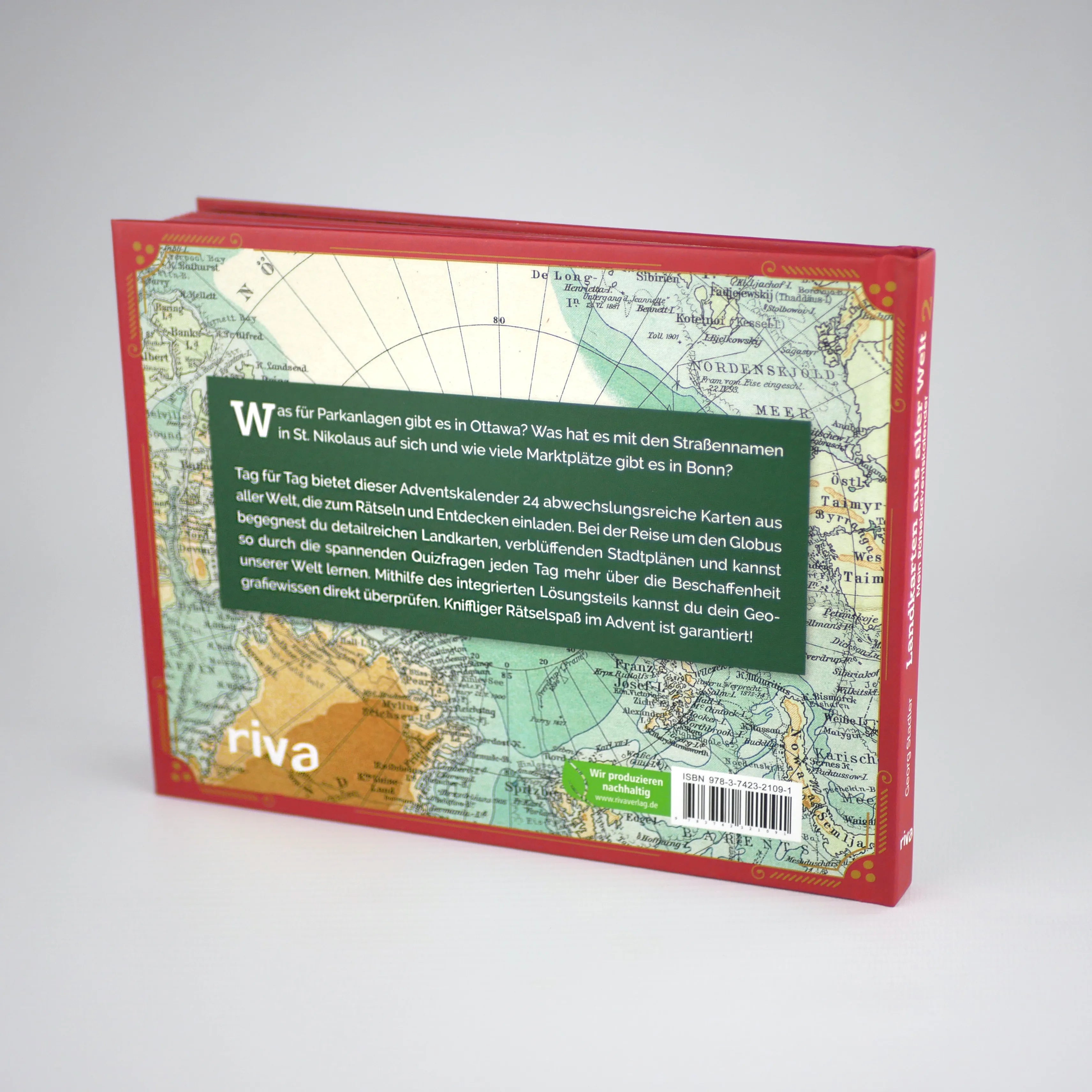 Innenansicht von 'Landkarten aus aller Welt 2 – Mein Rätseladventskalender' - Gebundene Ausgabe
