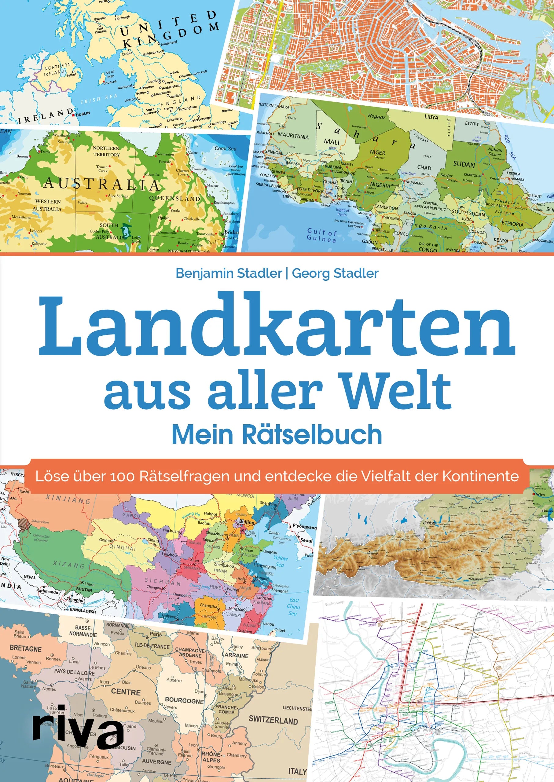 Buchcover von 'Landkarten aus aller Welt – Mein Rätselbuch' - Taschenbuch von Georg Stadler