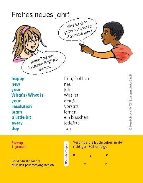 Langenscheidt Kinderkalender Englisch 2027 – Ansicht