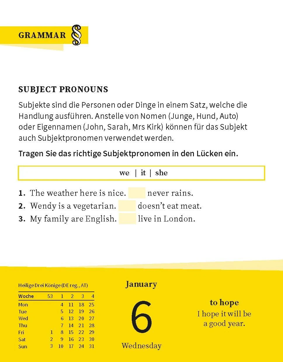Langenscheidt Sprachkalender Englisch 2027 – Ansicht