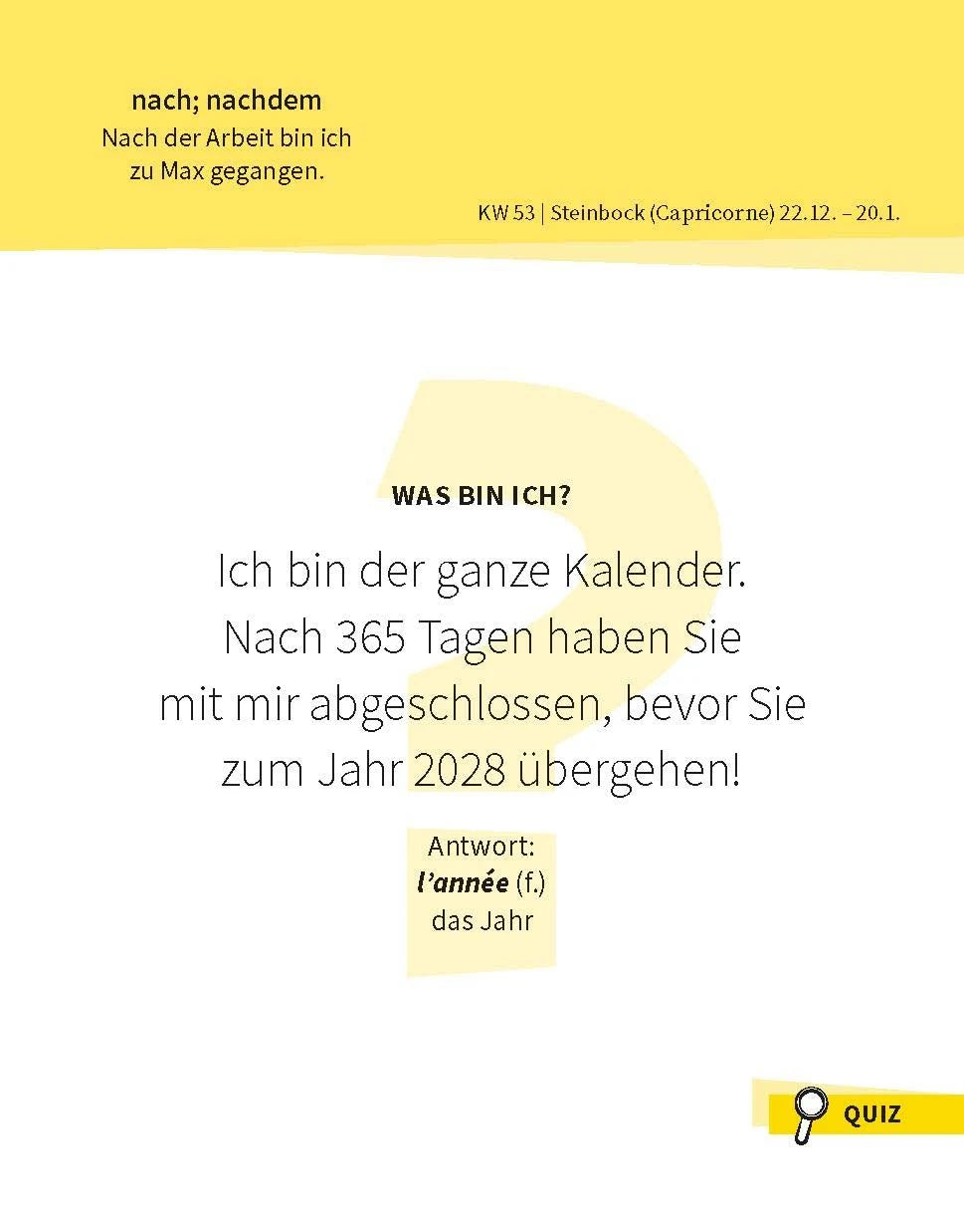 Langenscheidt Sprachkalender Französisch 2027 – Ansicht
