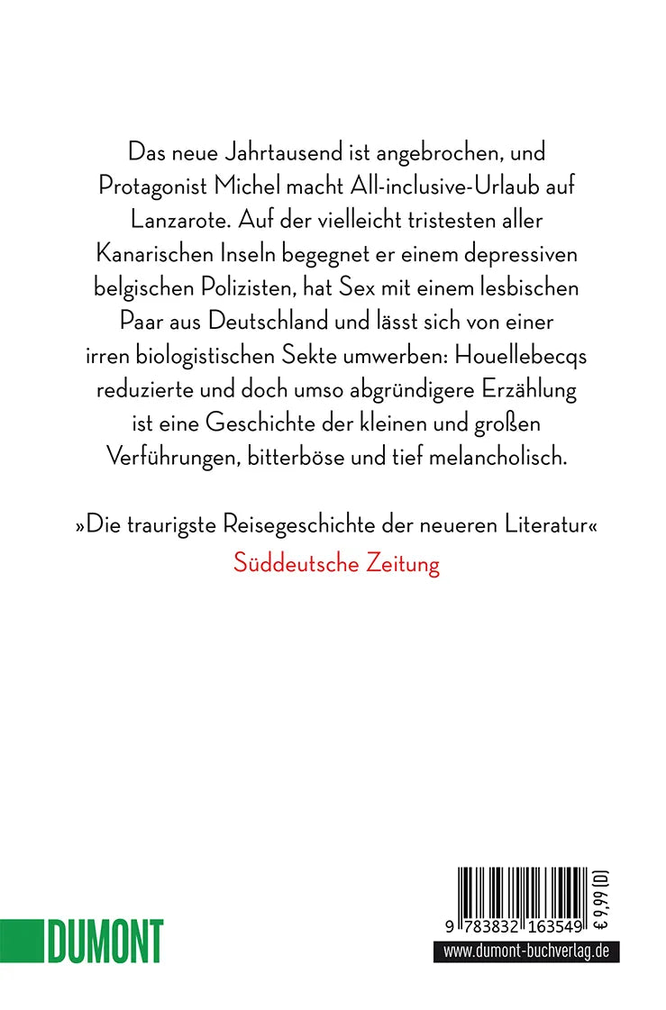 Buchrückseite von 'Lanzarote' mit Klappentext - Taschenbuch