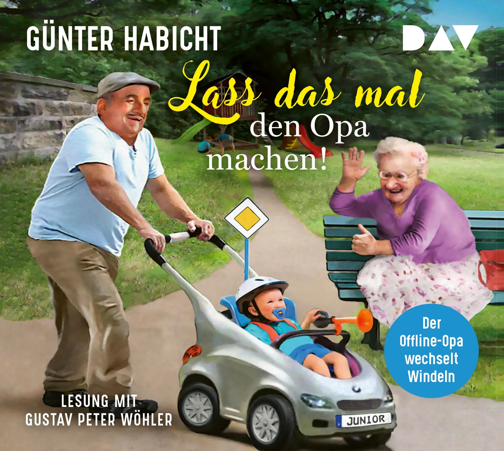 Buchcover von 'Lass das mal den Opa machen! Der Offline-Opa wechselt Windeln' - Hörbuch (CD) von Günter Habicht