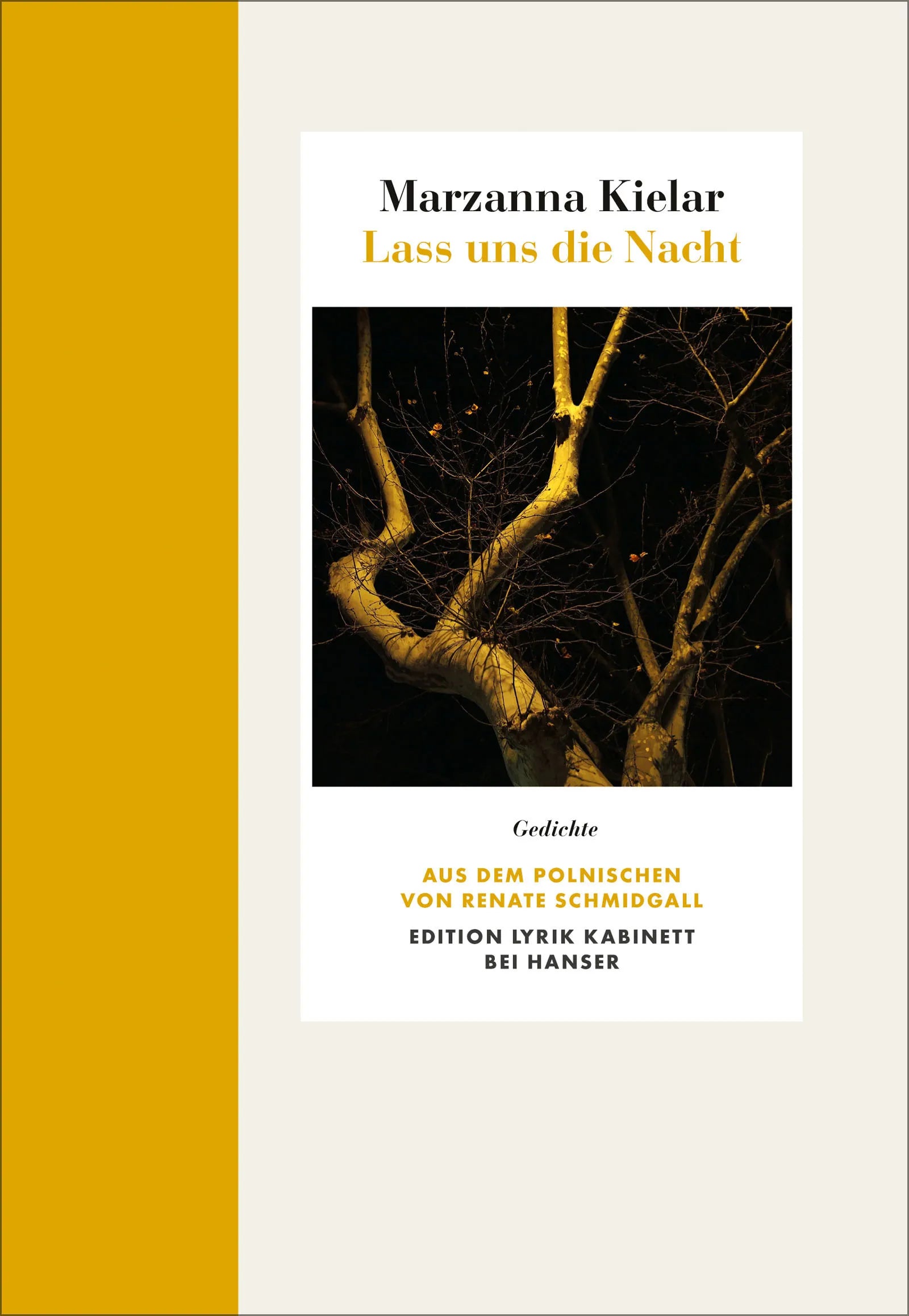 Buchcover von 'Lass uns die Nacht' - Gebundene Ausgabe von Marzanna Kielar