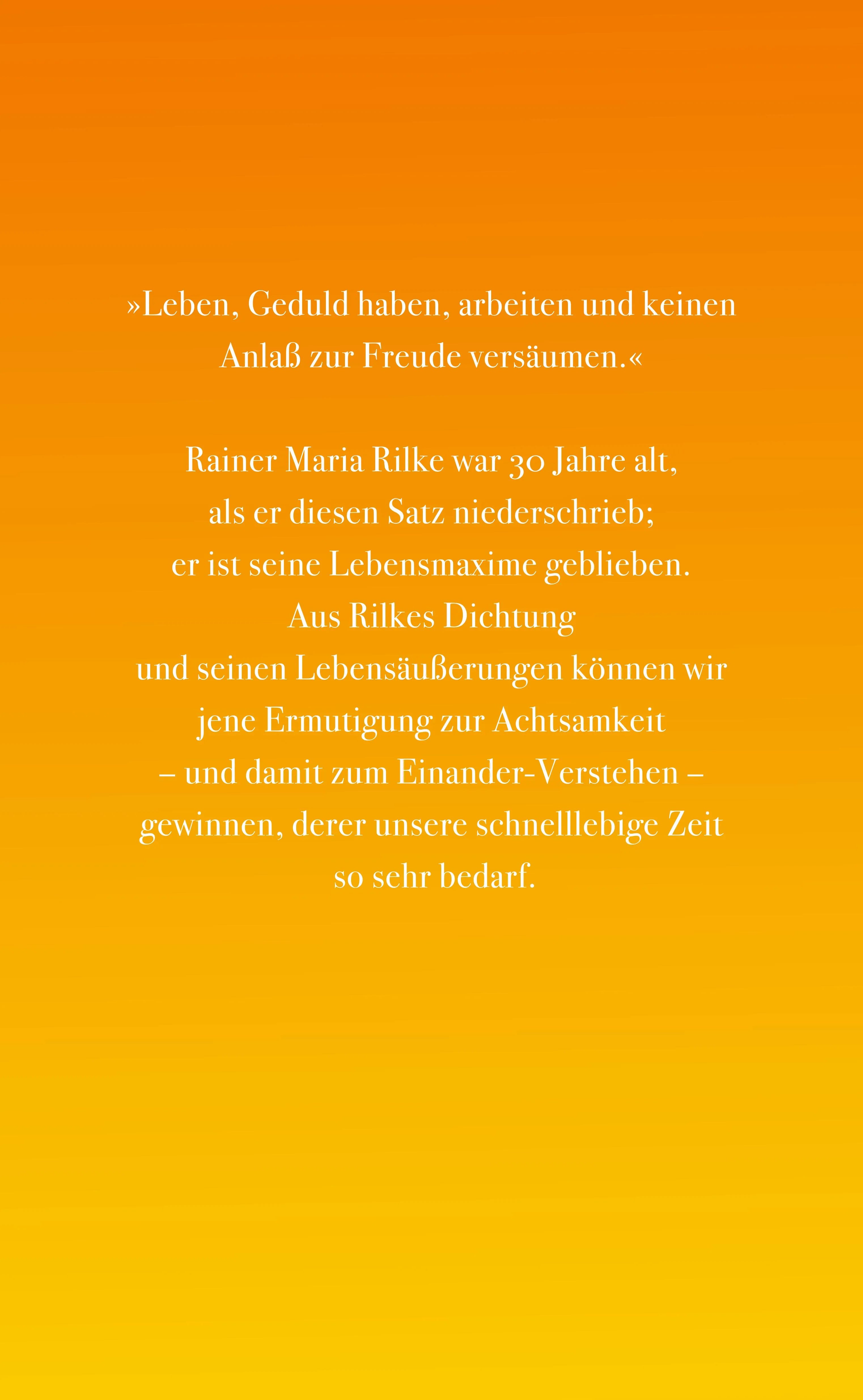 Rückseite: Leben und keinen Anlaß zur Freude versäumen (Hardcover)