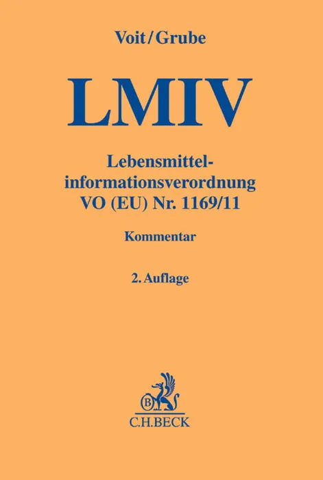 Buchcover von 'Lebensmittelinformationsverordnung. LMIV' - Gebundene Ausgabe von Wolfgang Voit