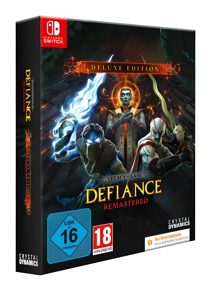 Cover: Legacy of Kain: Defiance Remastered - Deluxe Edition - Code in a Box für Nintendo Switch. Publisher: Crystal Dynamics