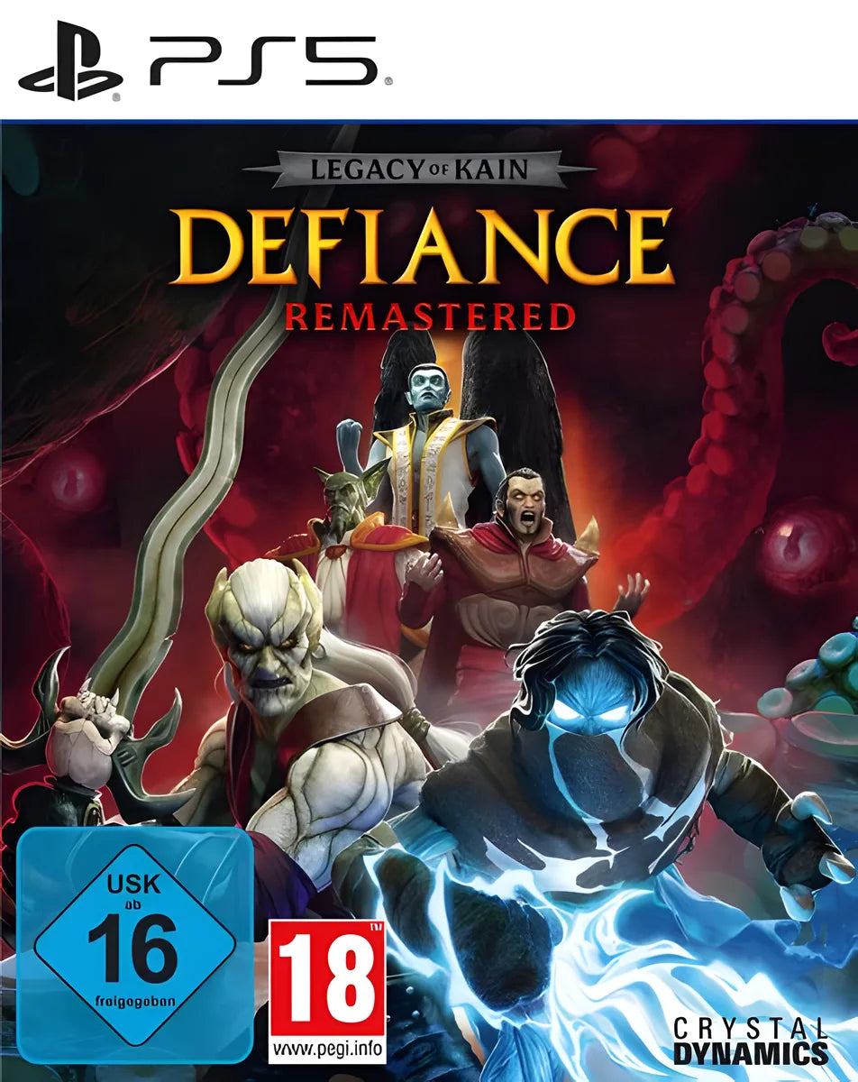 Cover: Legacy of Kain: Defiance Remastered für PlayStation 5. Publisher: Crystal Dynamics