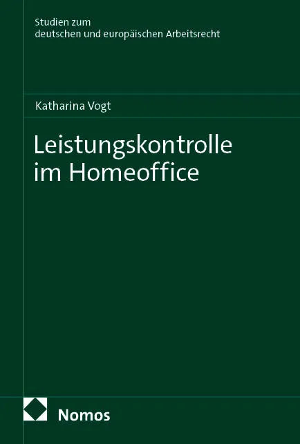 Cover: Leistungskontrolle im Homeoffice (E-Book)