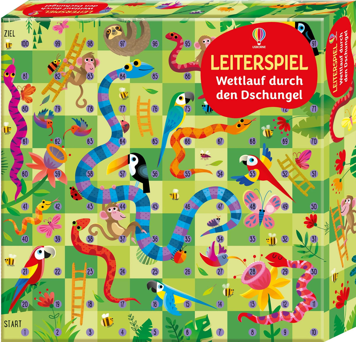Brettspiel: Leiterspiel: Wettlauf durch den Dschungel