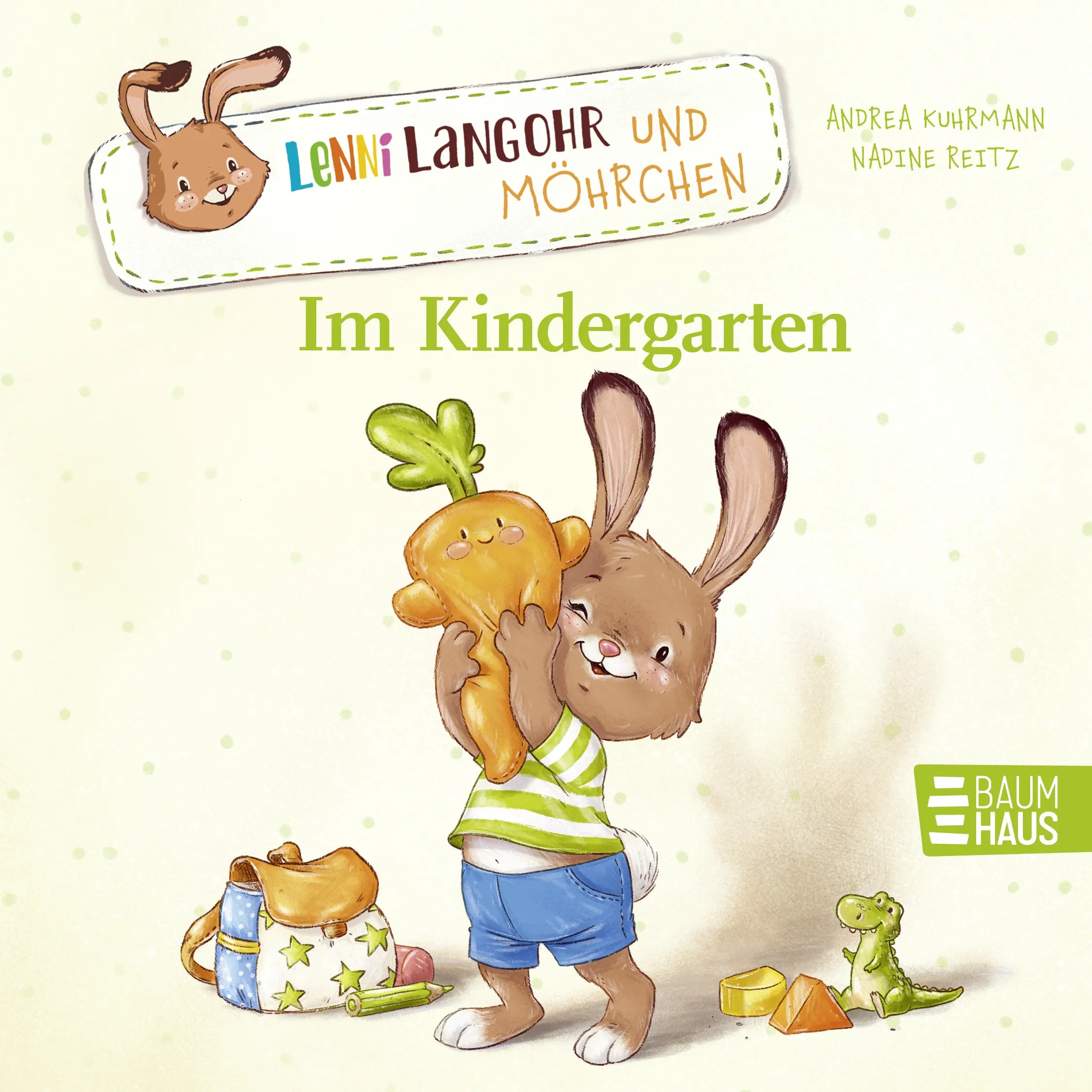 Buchcover von 'Lenni Langohr und Möhrchen im Kindergarten' - Gebundene Ausgabe von Andrea Kuhrmann