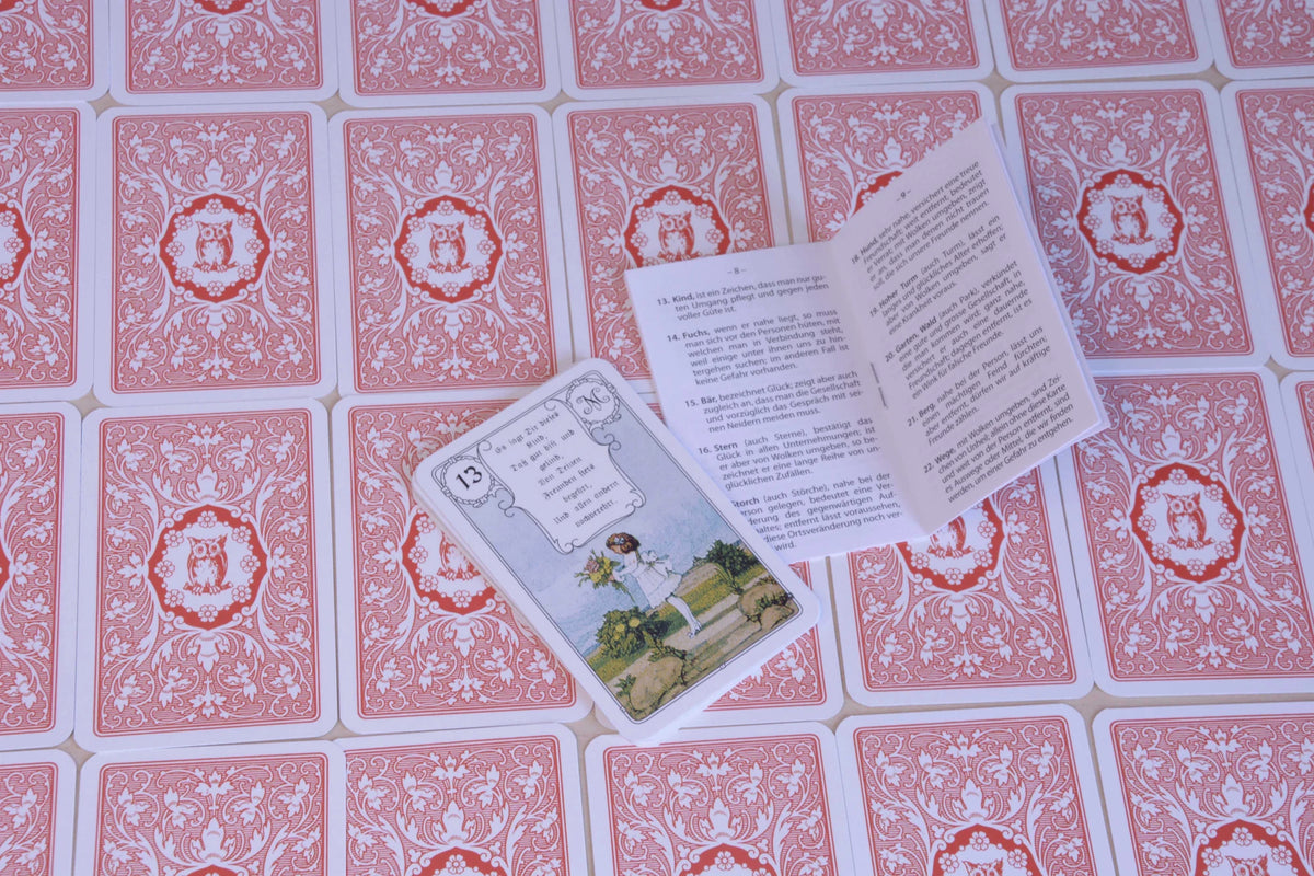 Lenormand Orakelkarten - rote Eule – Ansicht
