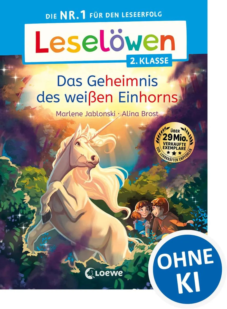Cover: Leselöwen 2. Klasse - Das Geheimnis des weißen Einhorns (E-Book) von Marlene Jablonski