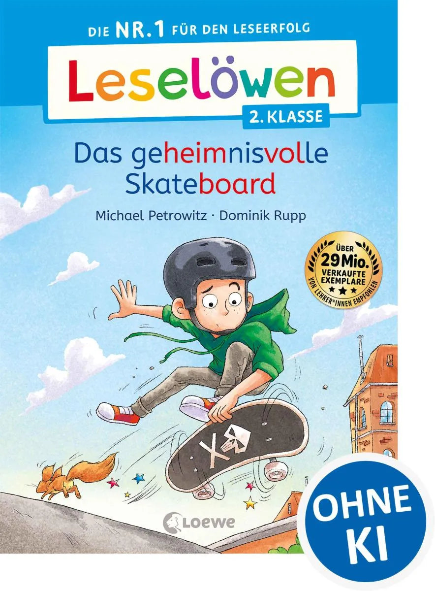 Cover: Leselöwen 2. Klasse -  Das geheimnisvolle Skateboard (E-Book) von Michael Petrowitz