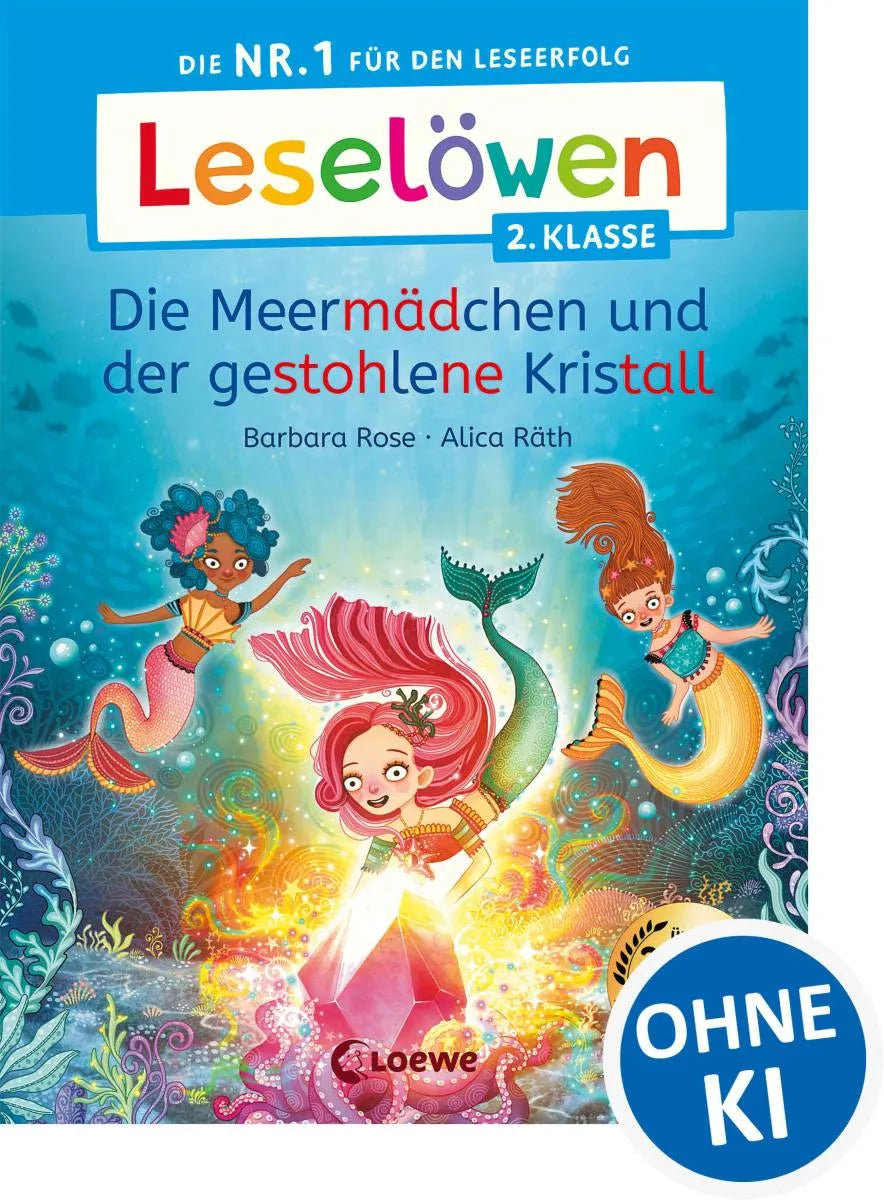 Cover: Leselöwen 2. Klasse -  Die Meermädchen und der gestohlene Kristall (E-Book) von Barbara Rose