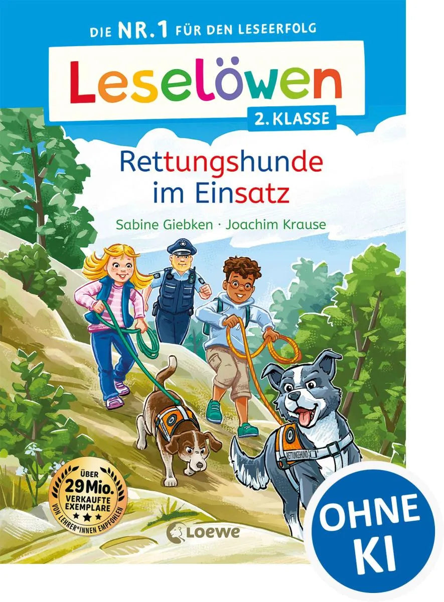Cover: Leselöwen 2. Klasse - Rettungshunde im Einsatz (E-Book) von Sabine Giebken