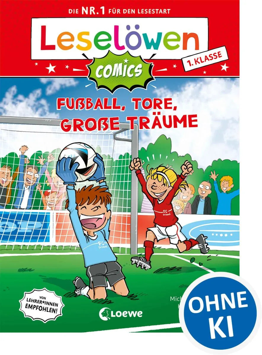 Cover: Leselöwen Comics 1. Klasse - Fußball, Tore, große Träume (E-Book) von Michael Petrowitz