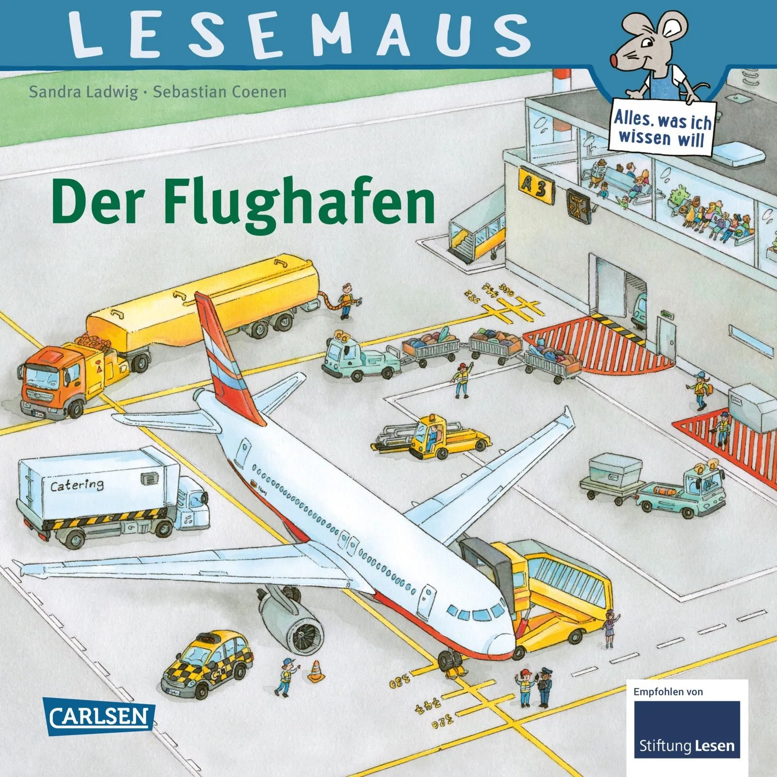 Buchcover von 'LESEMAUS 160: Der Flughafen' - Taschenbuch von Sandra Ladwig