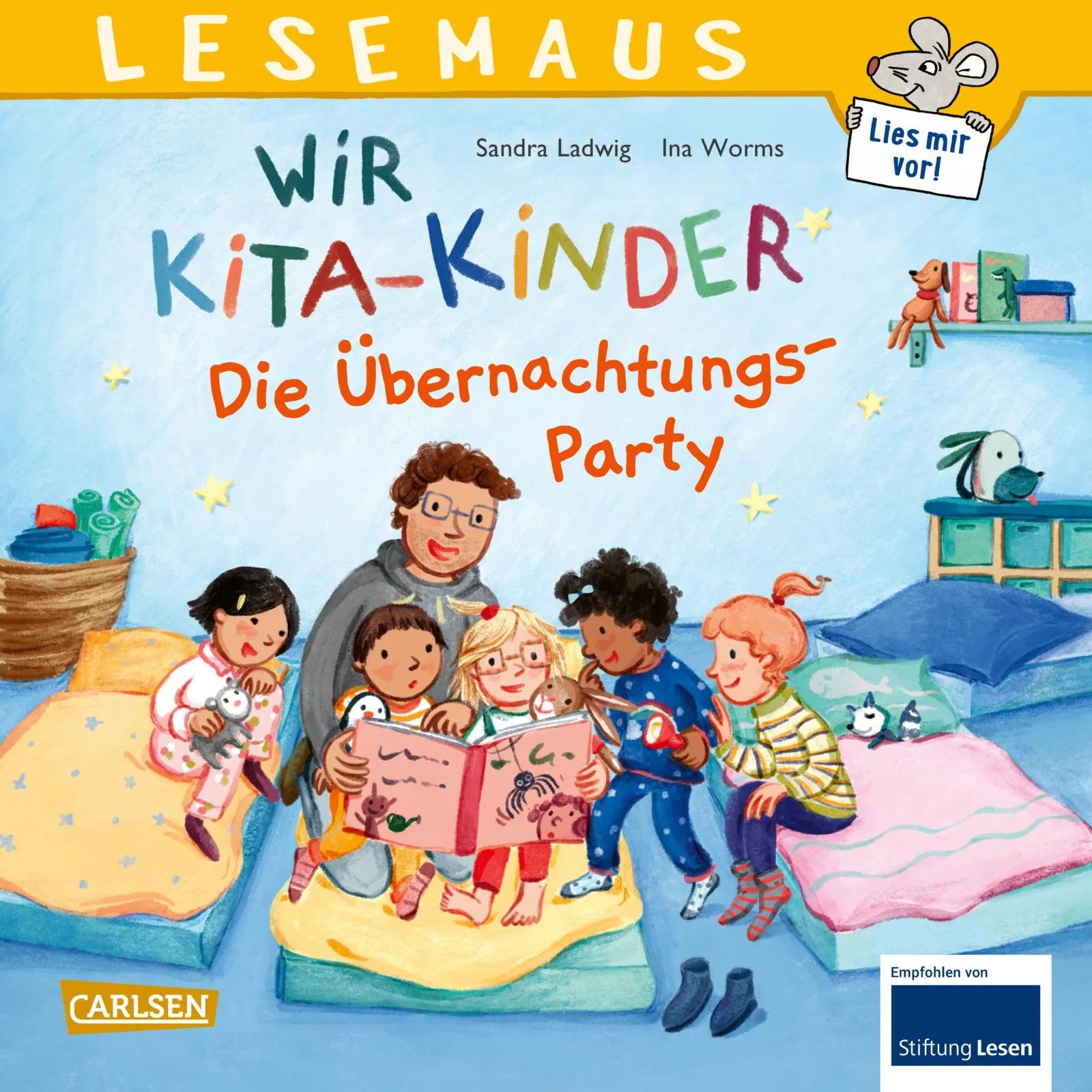 Cover: LESEMAUS 166: Wir KiTa-Kinder - Die Übernachtungs-Party (Taschenbuch) von Sandra Ladwig