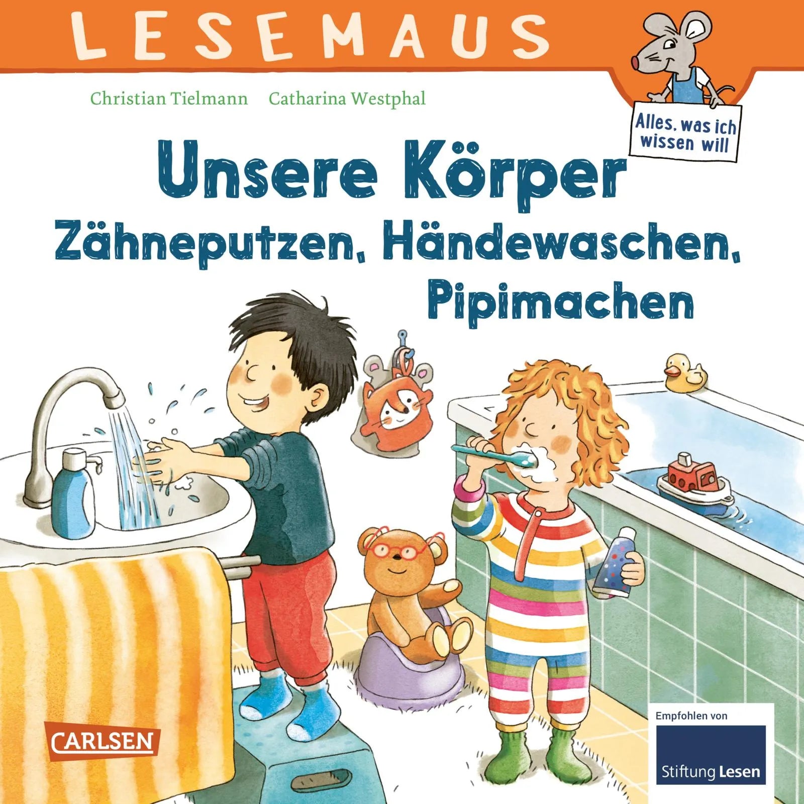 Buchcover von 'LESEMAUS 169: Unsere Körper – Zähneputzen, Händewaschen, Pipimachen' - Taschenbuch von Christian Tielmann