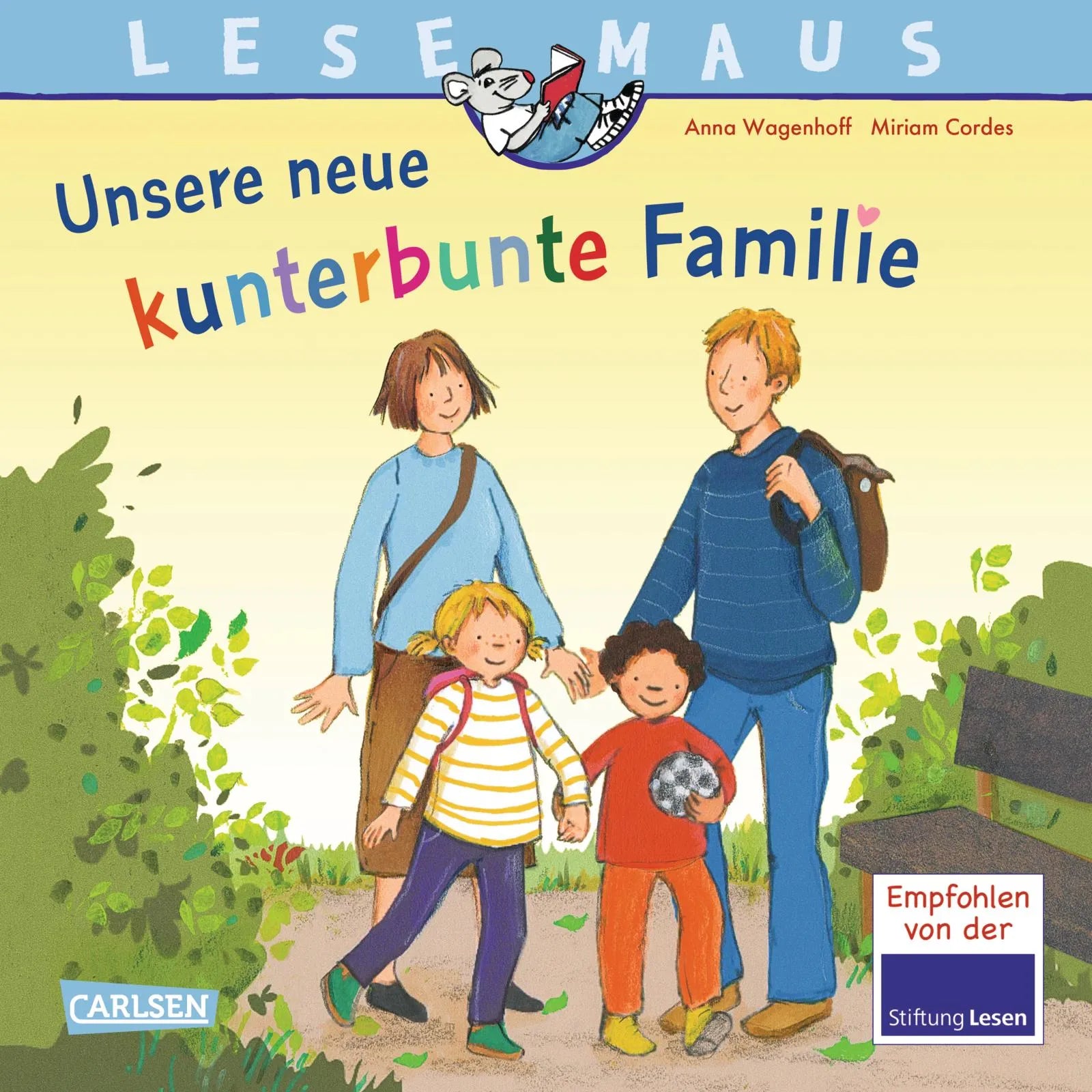 Buchcover von 'LESEMAUS 170: Unsere neue kunterbunte Familie' - Taschenbuch von Anna Wagenhoff