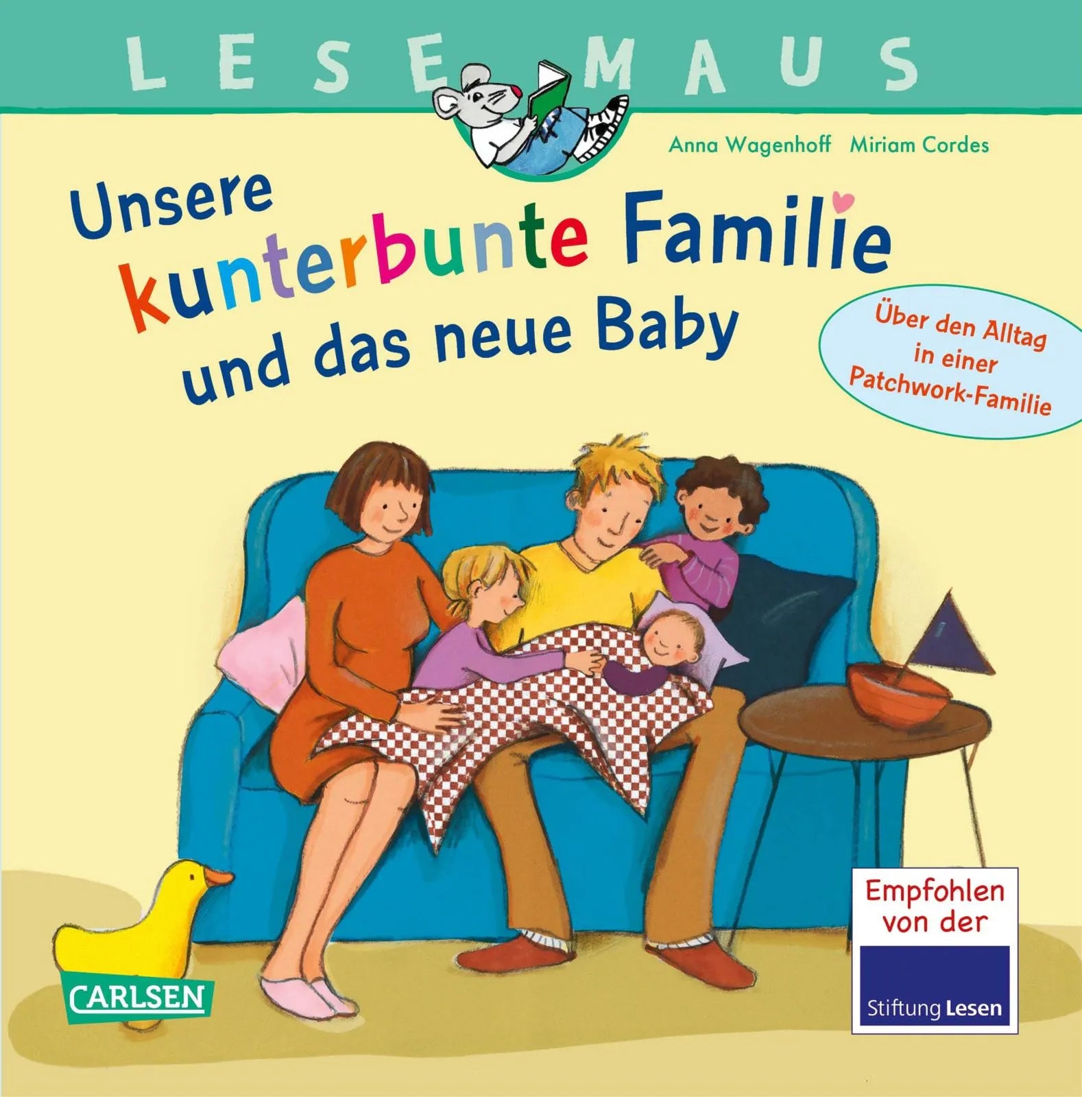 Buchcover von 'LESEMAUS 173: Unsere kunterbunte Familie und das neue Baby' - Taschenbuch von Anna Wagenhoff