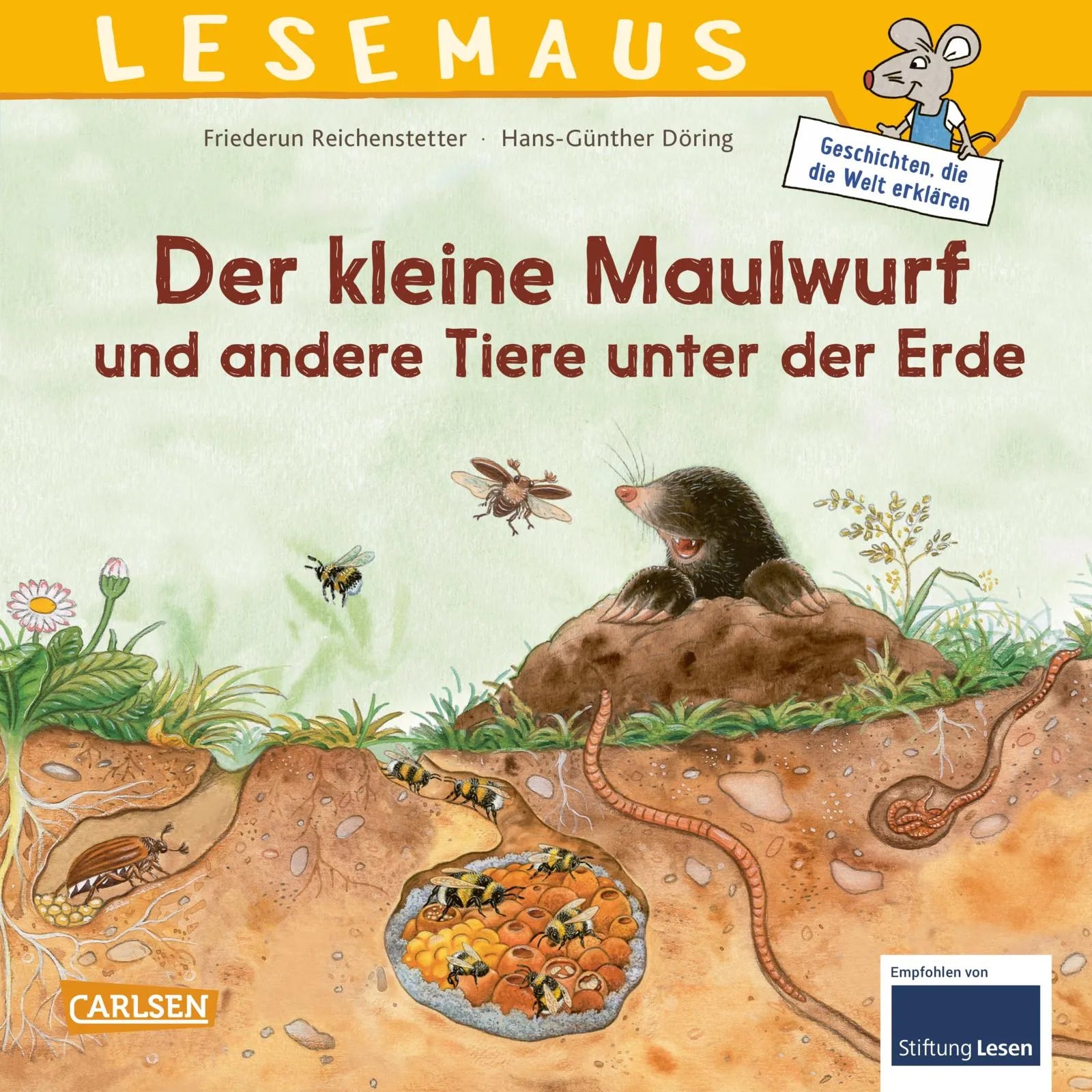 Buchcover von 'LESEMAUS 178: Der kleine Maulwurf und andere Tiere unter der Erde' - Taschenbuch von Friederun Reichenstetter