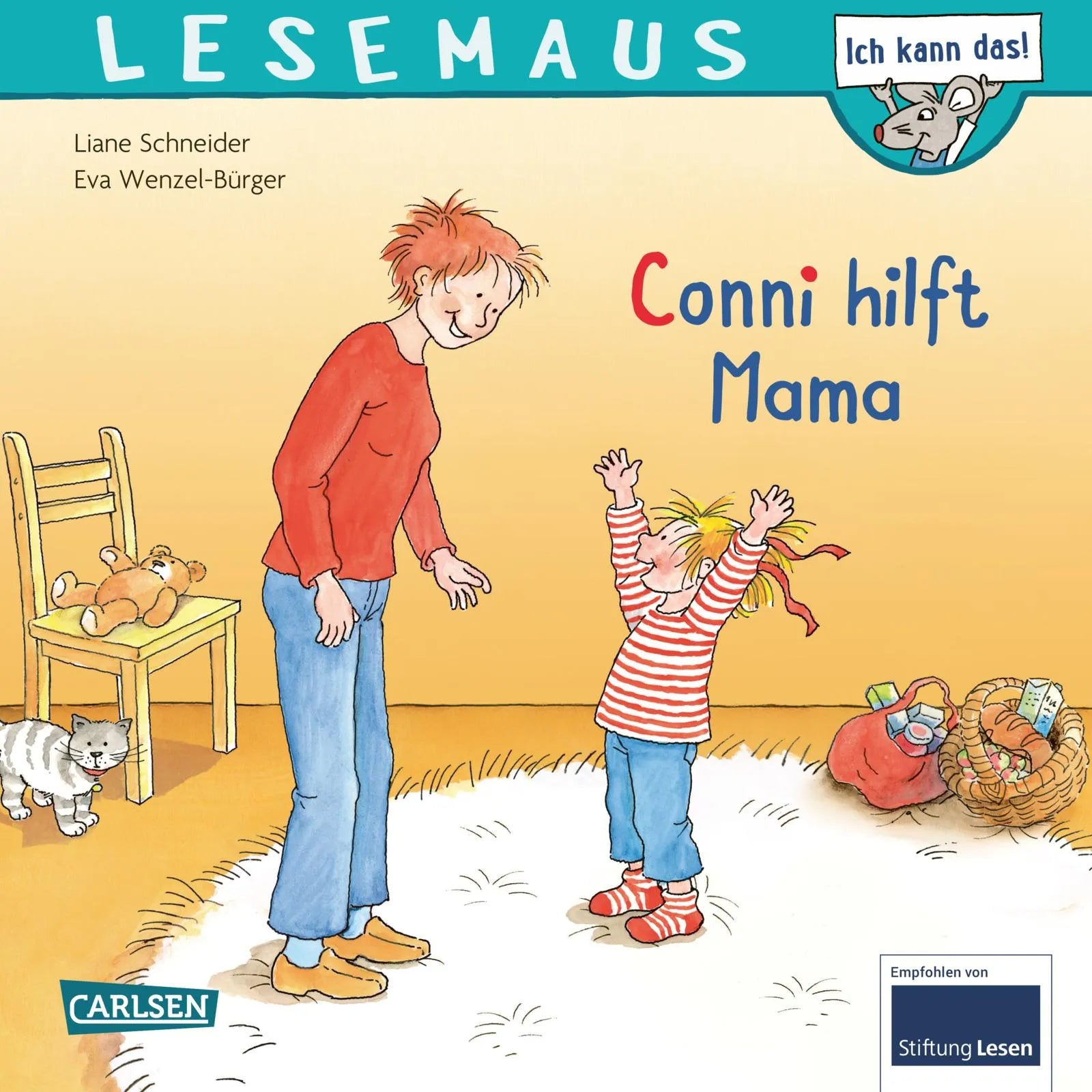 Buchcover von 'LESEMAUS 52: Conni hilft Mama' - Taschenbuch von Liane Schneider
