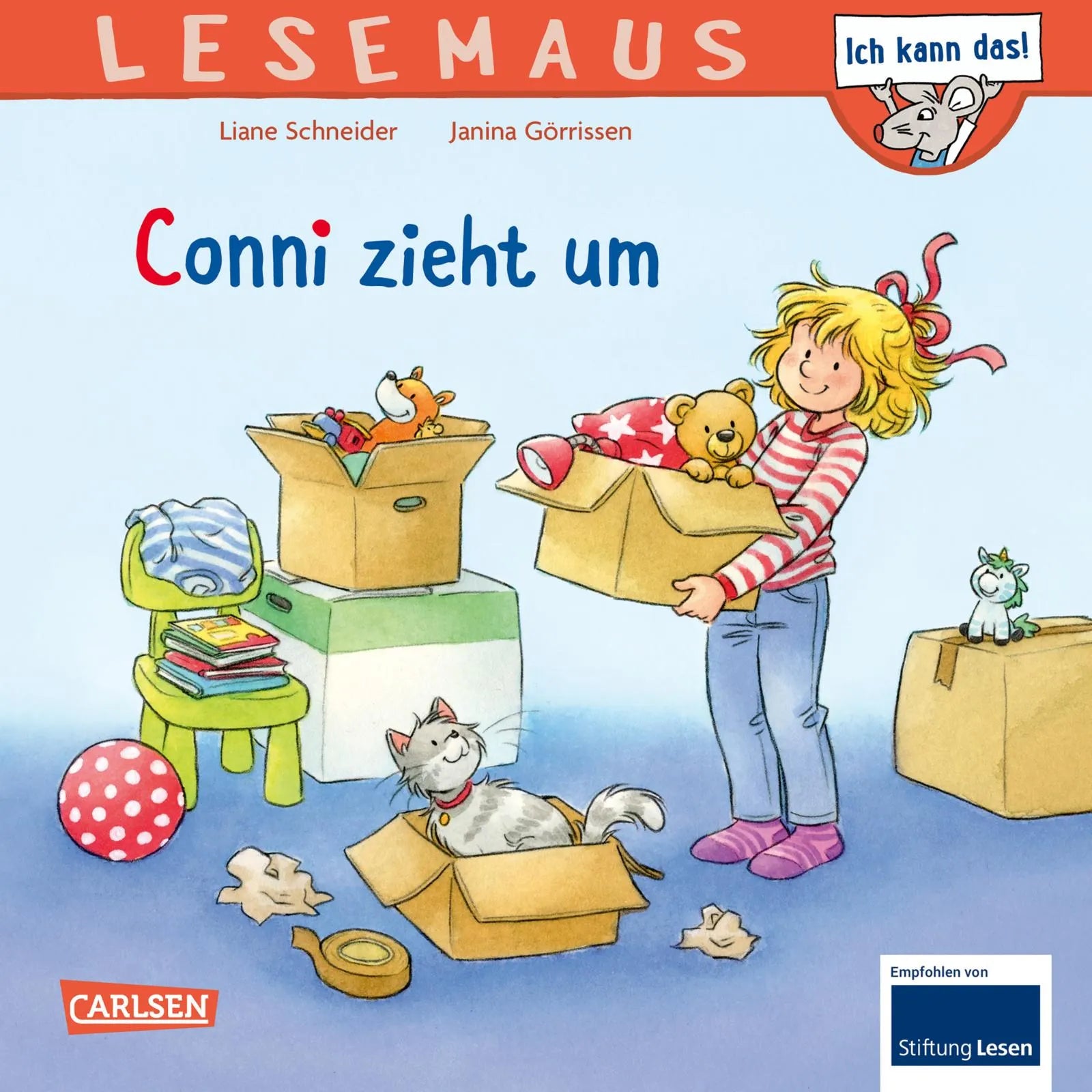 Buchcover von 'LESEMAUS 66: Conni zieht um' - Taschenbuch von Liane Schneider
