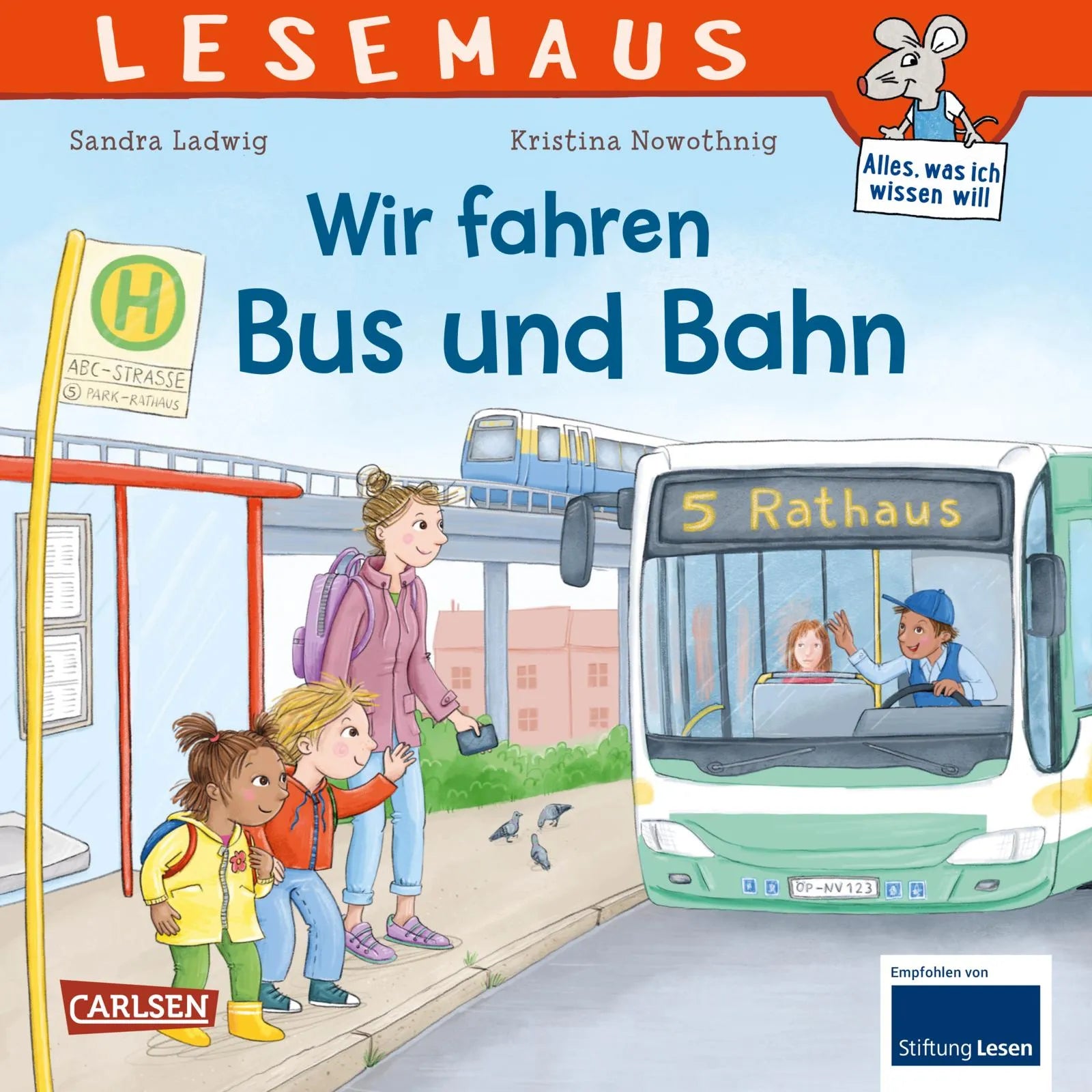 Buchcover von 'LESEMAUS 74: Wir fahren mit Bus und Bahn' - Taschenbuch von Sandra Ladwig