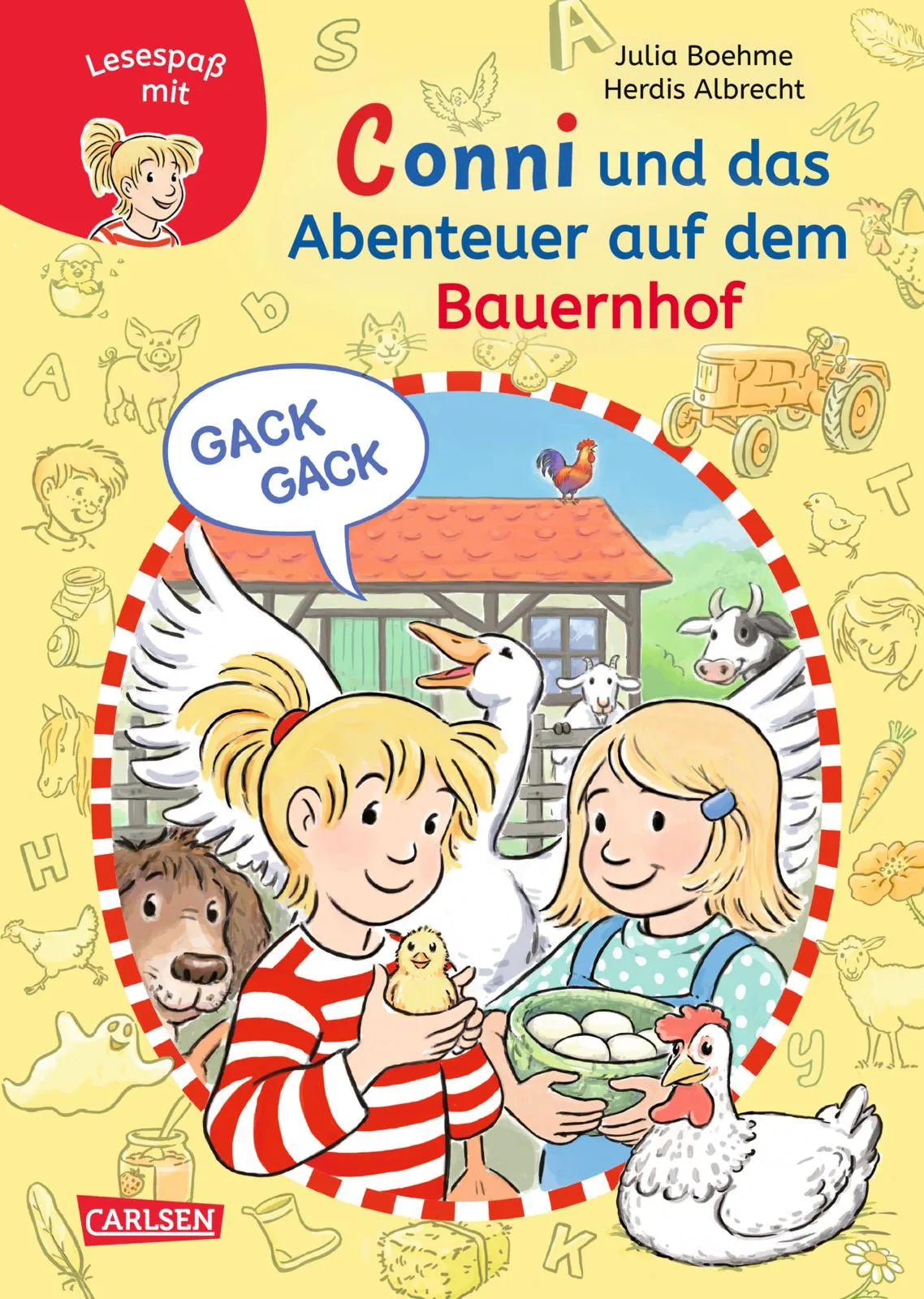 Buchcover von 'Lesen lernen mit Conni: Conni und das Abenteuer auf dem Bauernhof' - Gebundene Ausgabe von Julia Boehme