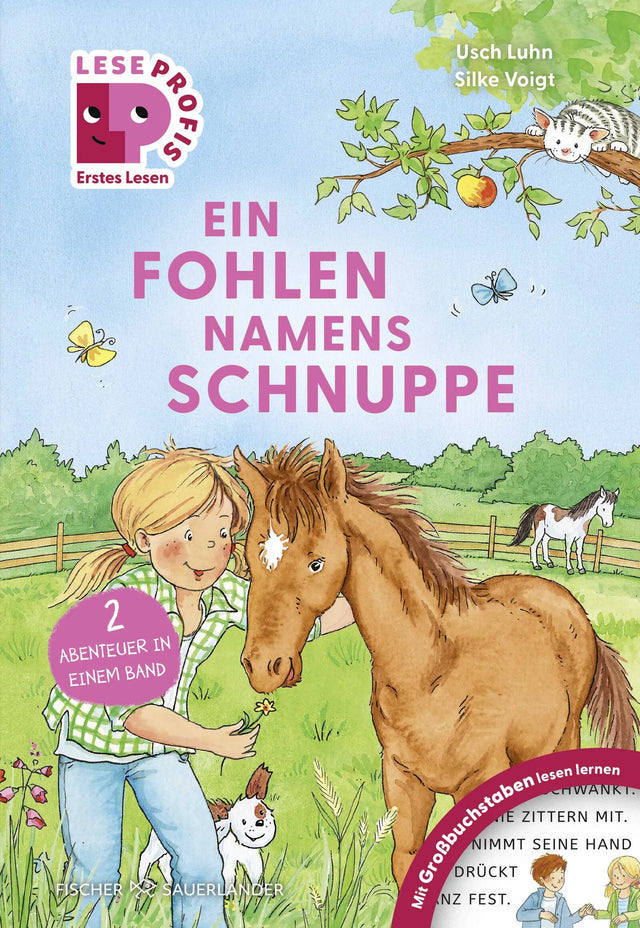 Buchcover von 'Leseprofis – GROSSBUCHSTABEN: EIN FOHLEN NAMENS SCHNUPPE, 1. Klasse' - Gebundene Ausgabe von Usch Luhn