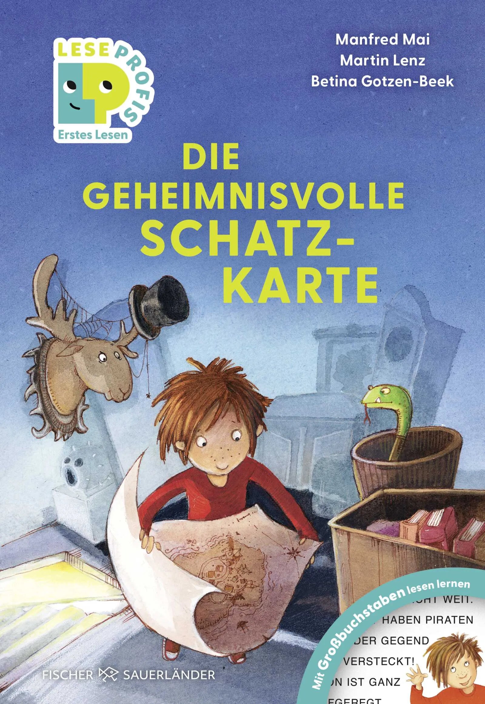 Cover: Leseprofis – GROSSBUCHSTABEN: DIE GEHEIMNISVOLLE SCHATZKARTE, Erstes Lesen (Hardcover) von Manfred Mai