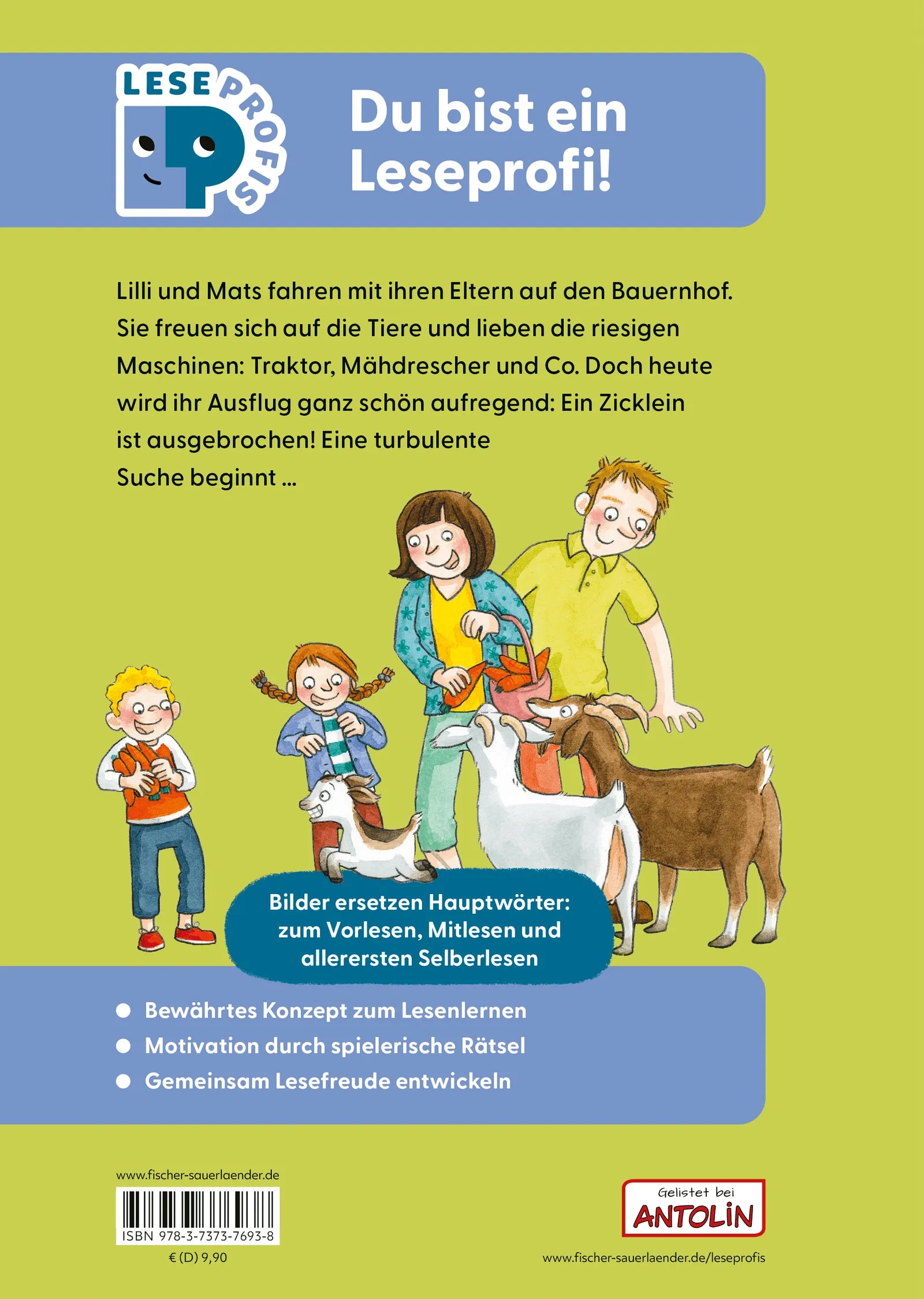 Rückseite: Leseprofis – Mit Bildern lesen lernen: Wirbel auf dem Bauernhof, Erstes Lesen (Hardcover)