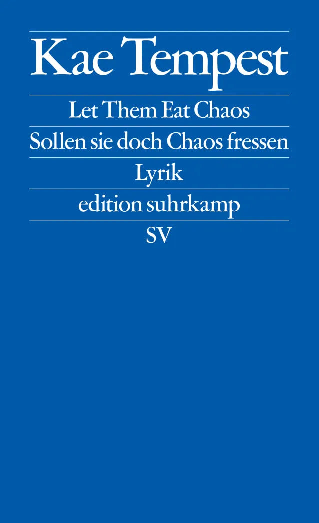 Buchcover von 'Let Them Eat Chaos / Sollen sie doch Chaos fressen' - Taschenbuch von Kae Tempest