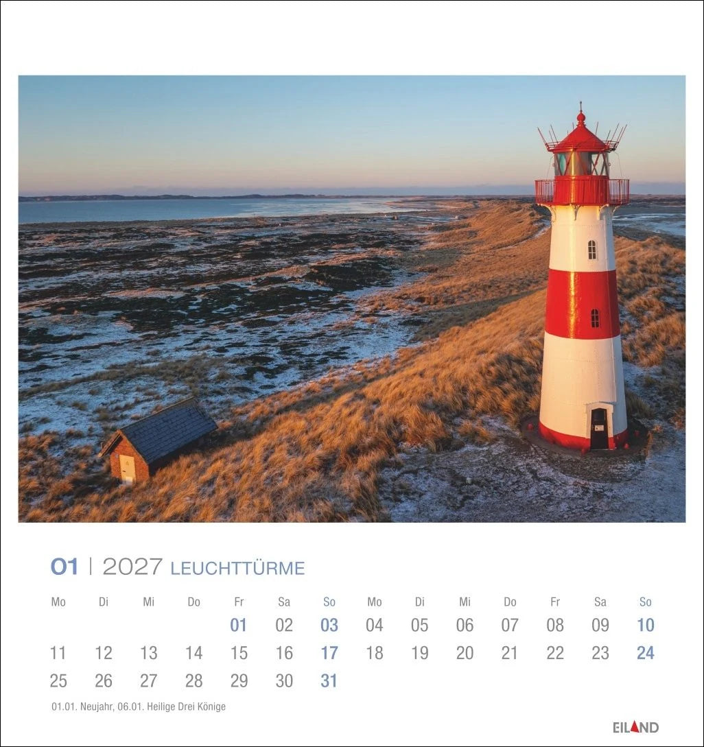 Leuchttürme Postkartenkalender 2027 - Leuchten des Nordens – Ansicht
