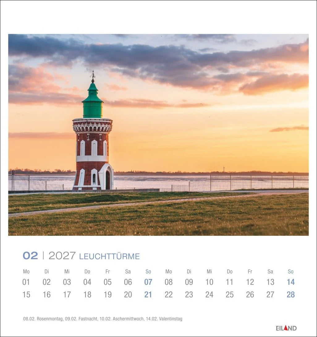 Leuchttürme Postkartenkalender 2027 - Leuchten des Nordens – Ansicht