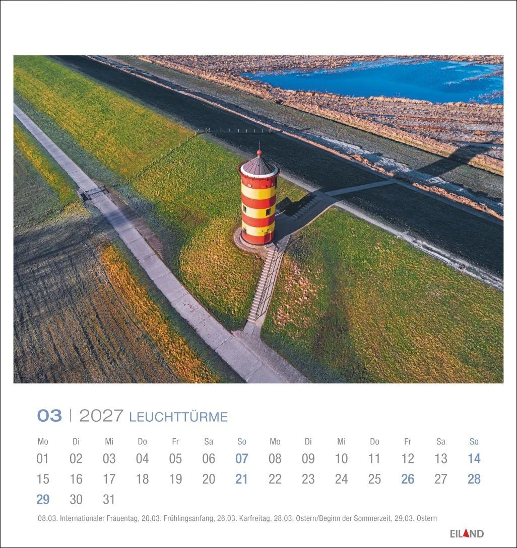 Leuchttürme Postkartenkalender 2027 - Leuchten des Nordens – Ansicht