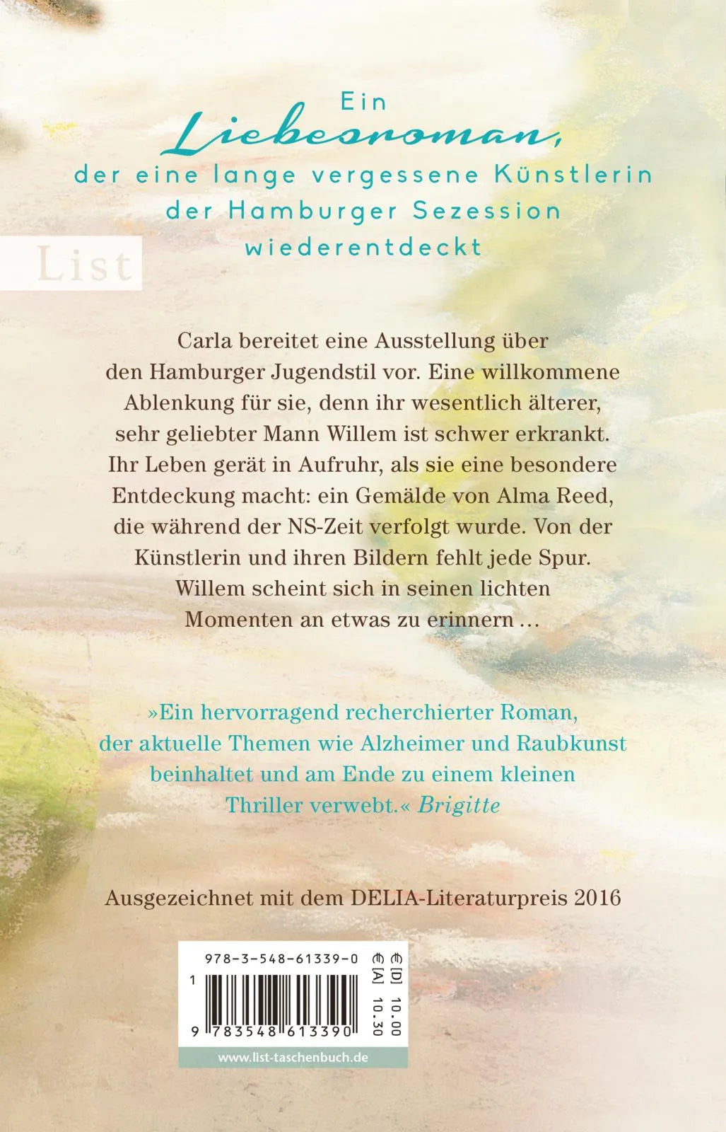 Buchrückseite von 'Liebe ist ein Haus mit vielen Zimmern' mit Klappentext - Taschenbuch