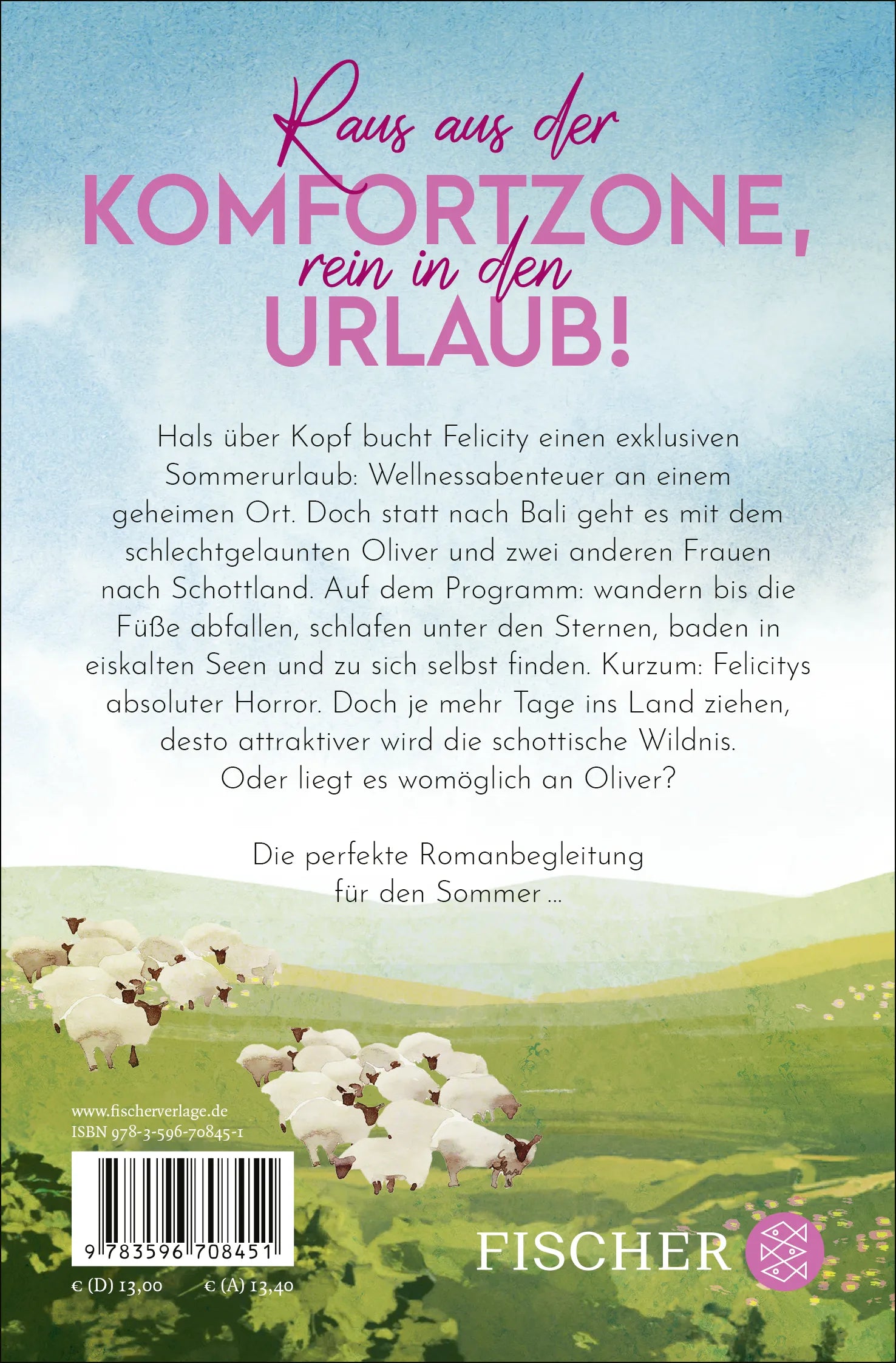 Buchrückseite von 'Liebe macht keinen Urlaub' mit Klappentext - Taschenbuch