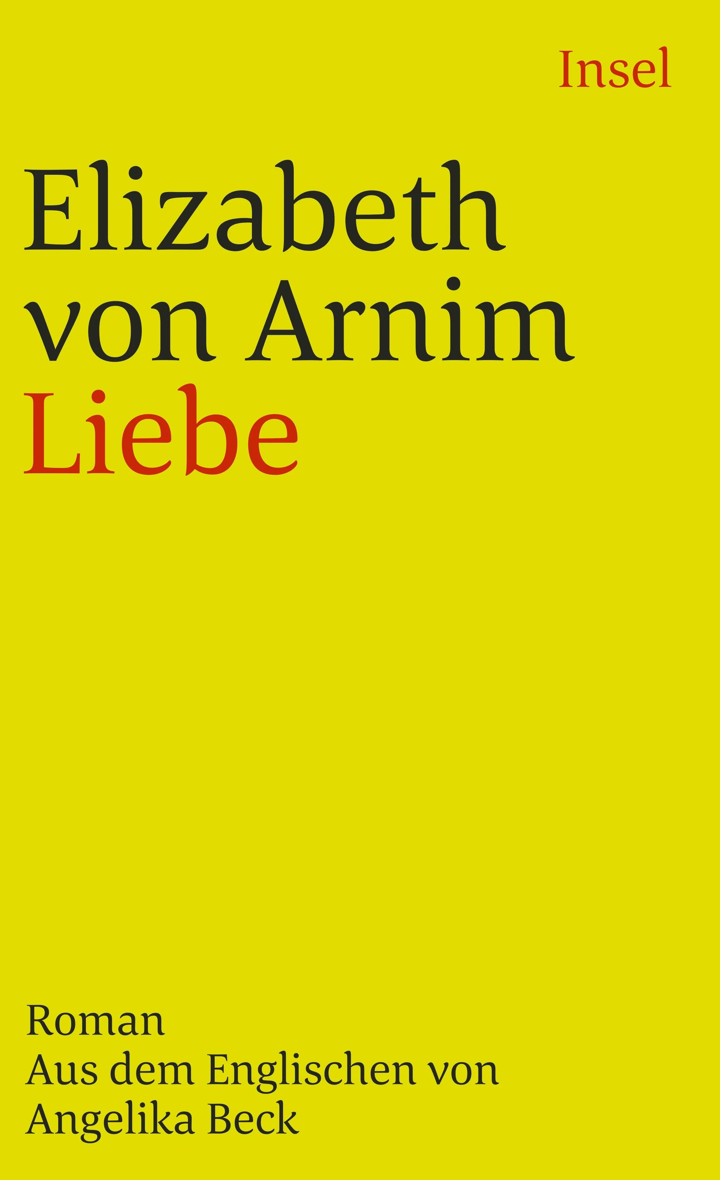 Buchcover von 'Liebe' - Taschenbuch von Elizabeth Arnim