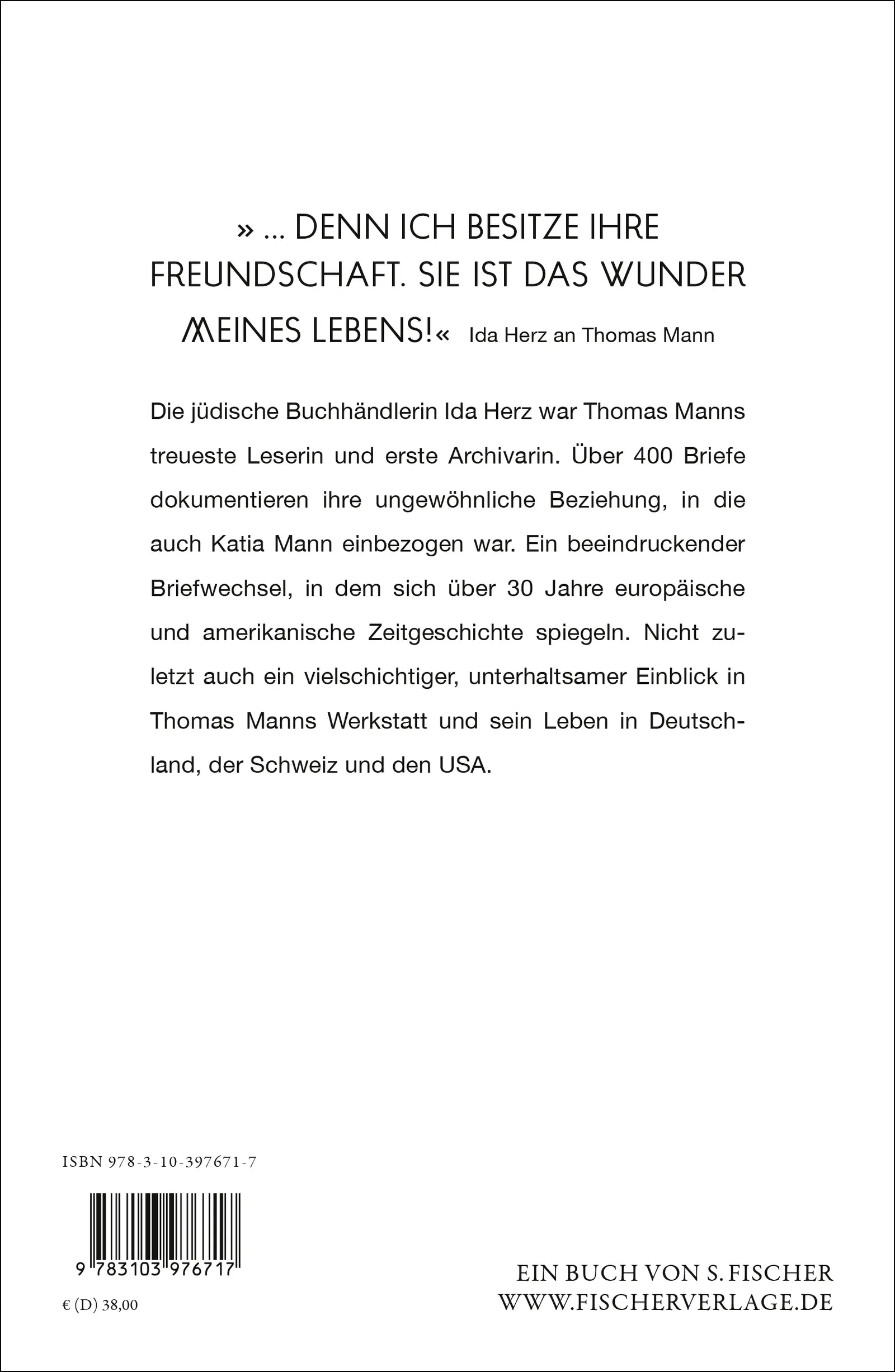 Buchrückseite von '»Liebes Fräulein Herz«' mit Klappentext - Gebundene Ausgabe