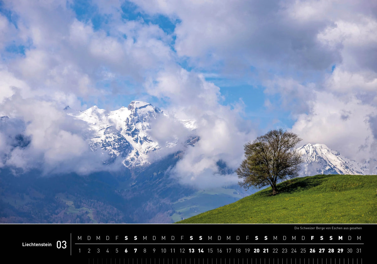 Liechtenstein Premiumkalender 2027 – Ansicht