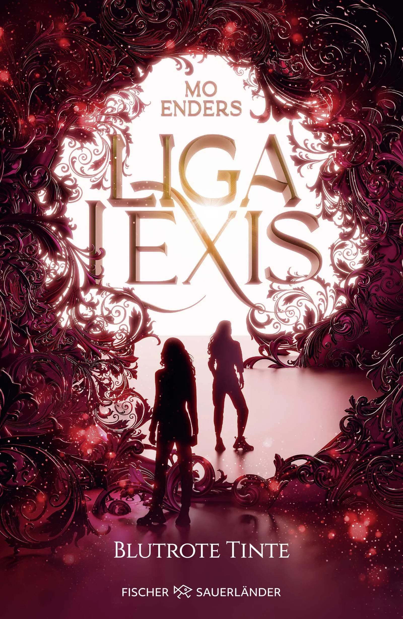 Buchcover von 'Liga Lexis – Blutrote Tinte' - Gebundene Ausgabe von Mo Enders